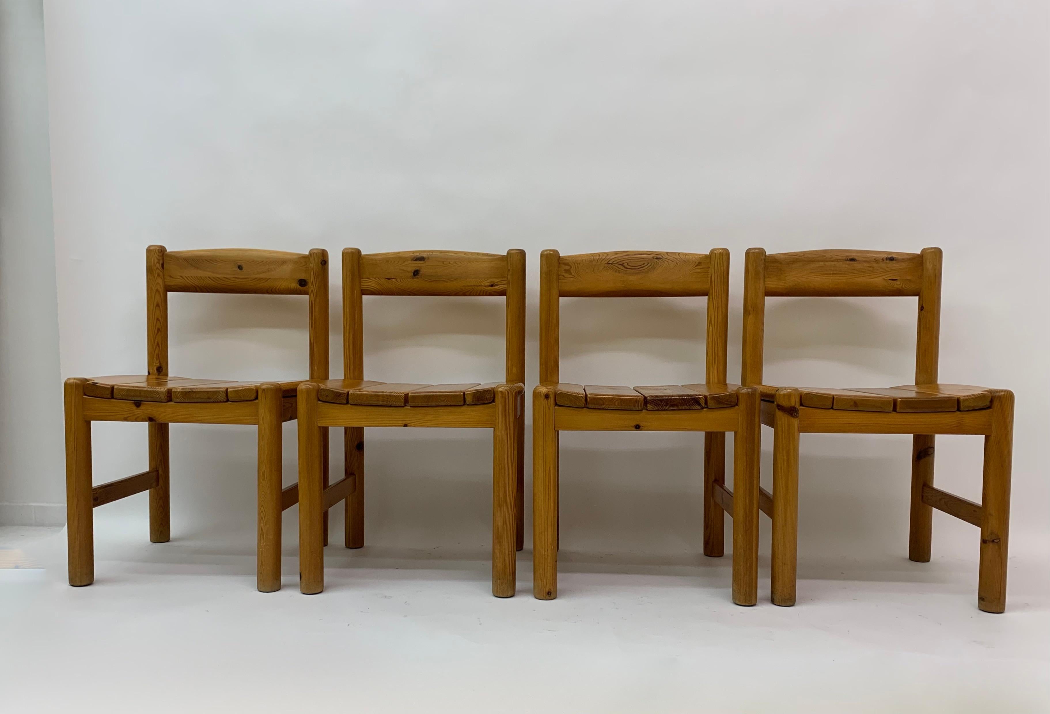 Set of 4 Rainer Daumiller dining chairs, 1970’s In Good Condition For Sale In Delft, NL