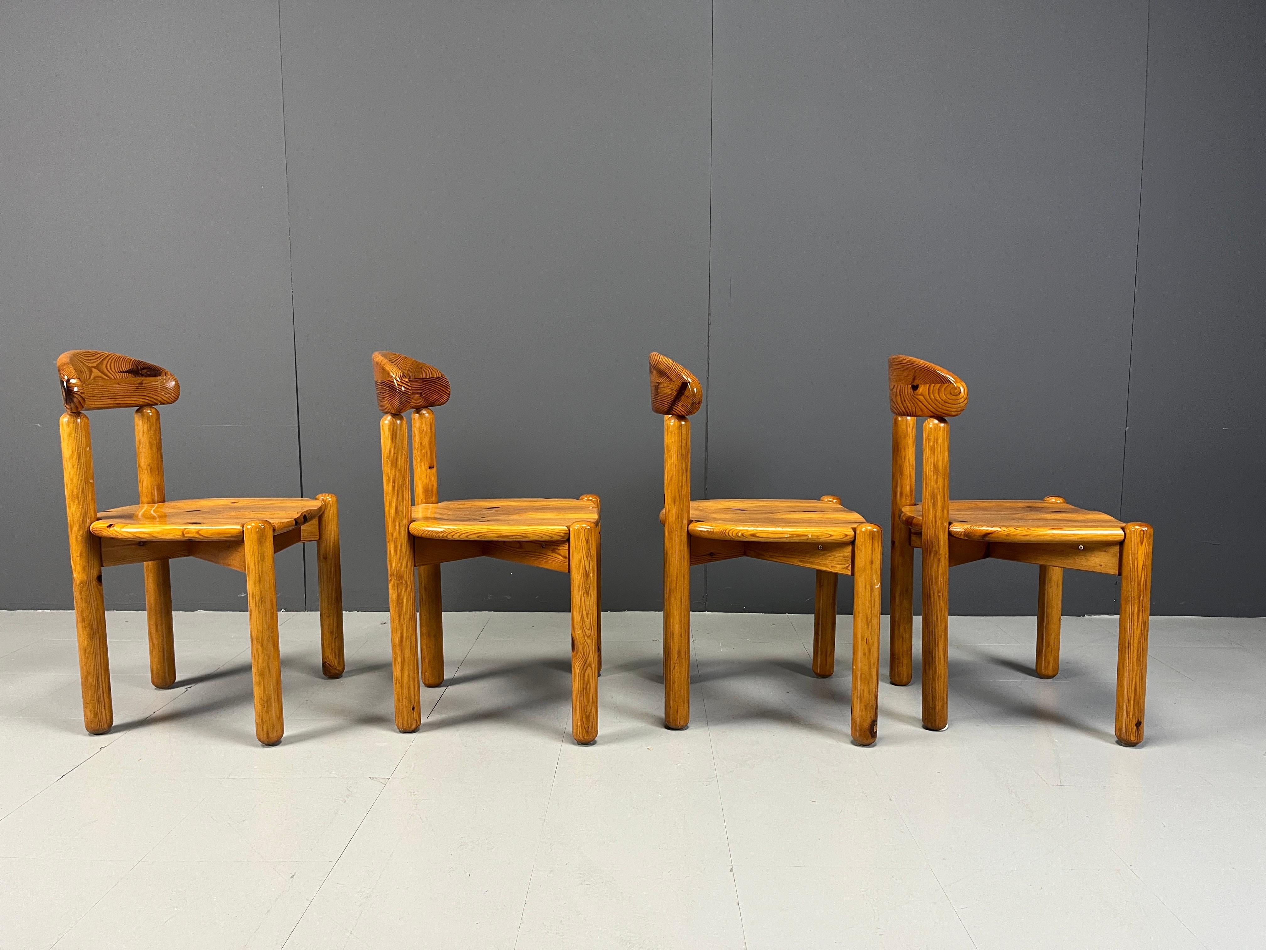 Late 20th Century Set of 4 Rainer Daumiller dining chairs, 1980s