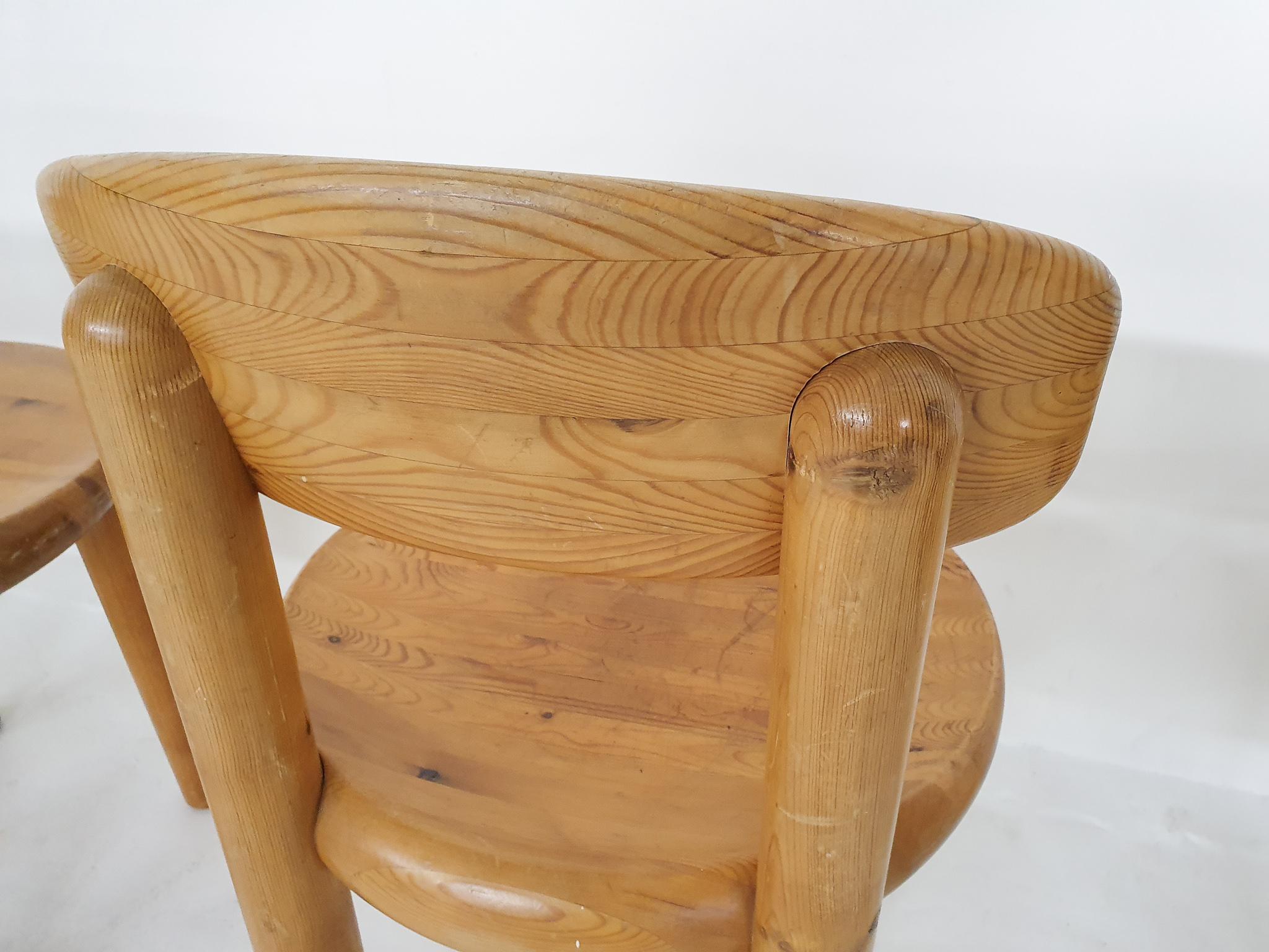 Set of 4 Rainer Daumiller for Hirtshals Savvaerk Pinewood Dining Chairs, Denmark 8