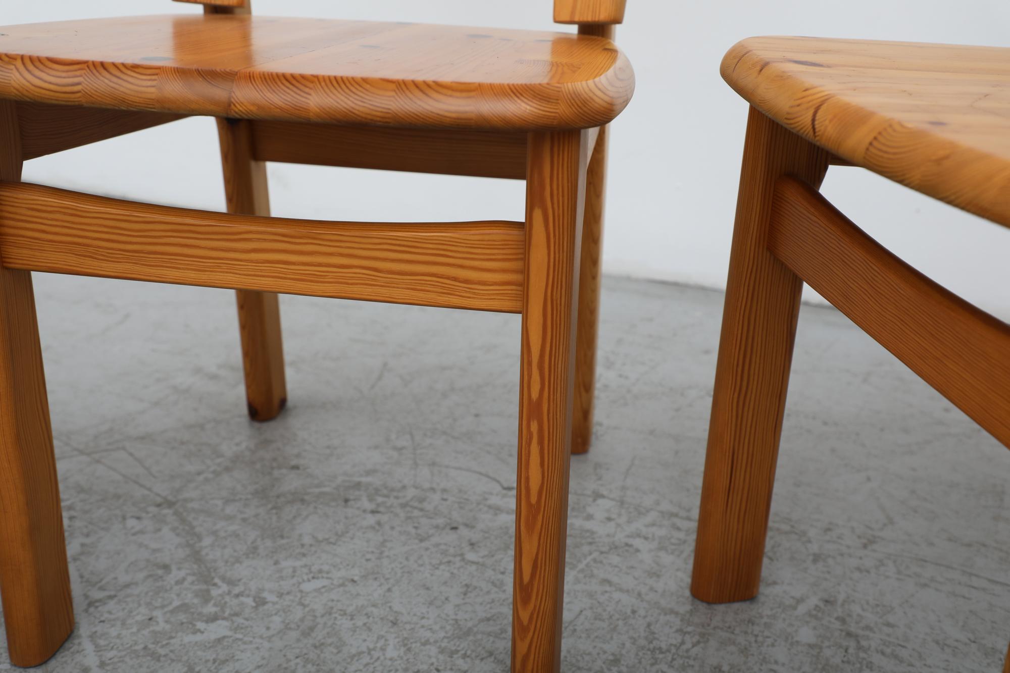 Set of 4 Rainer Daumiller Mid-Century Pine Chairs For Sale 10