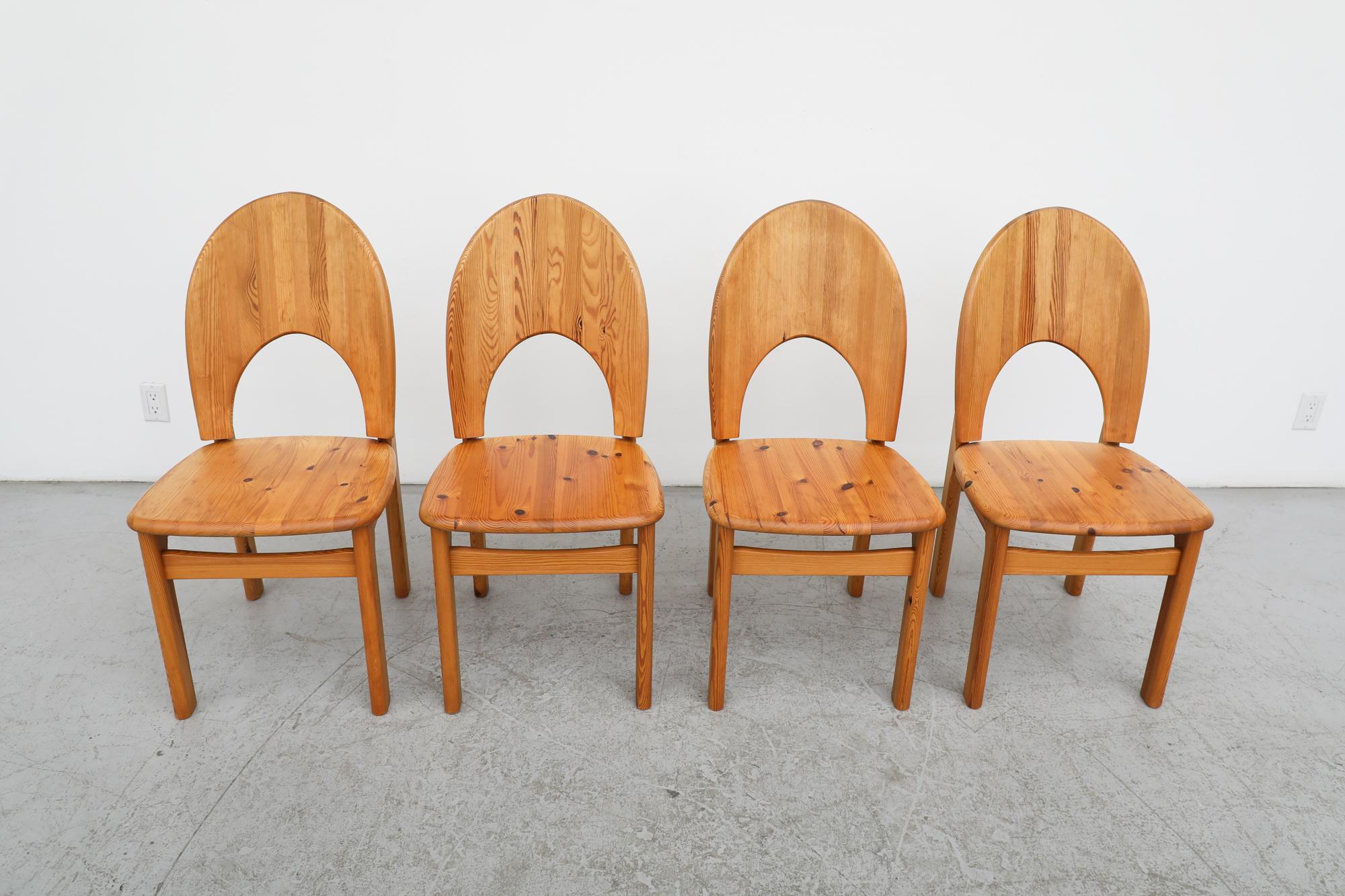 Set of 4 Rainer Daumiller Mid-Century Pine Chairs For Sale 14