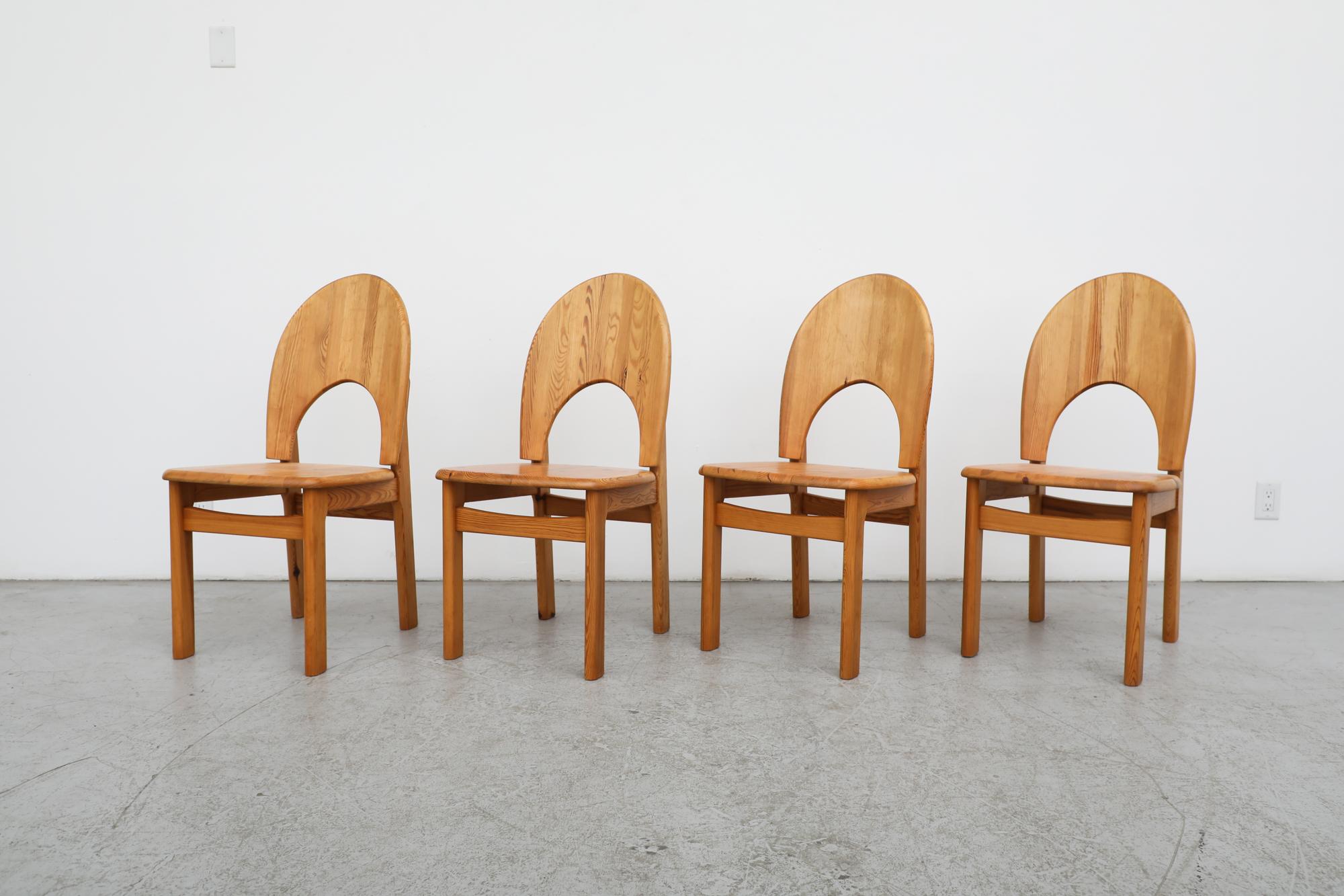 Danish Set of 4 Rainer Daumiller Mid-Century Pine Chairs For Sale