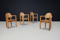 Set di 4 poltrone in pino Rainer Daumiller, Danimarca, anni '70