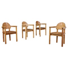 Set di 4 poltrone in pino Rainer Daumiller, Danimarca, anni '70