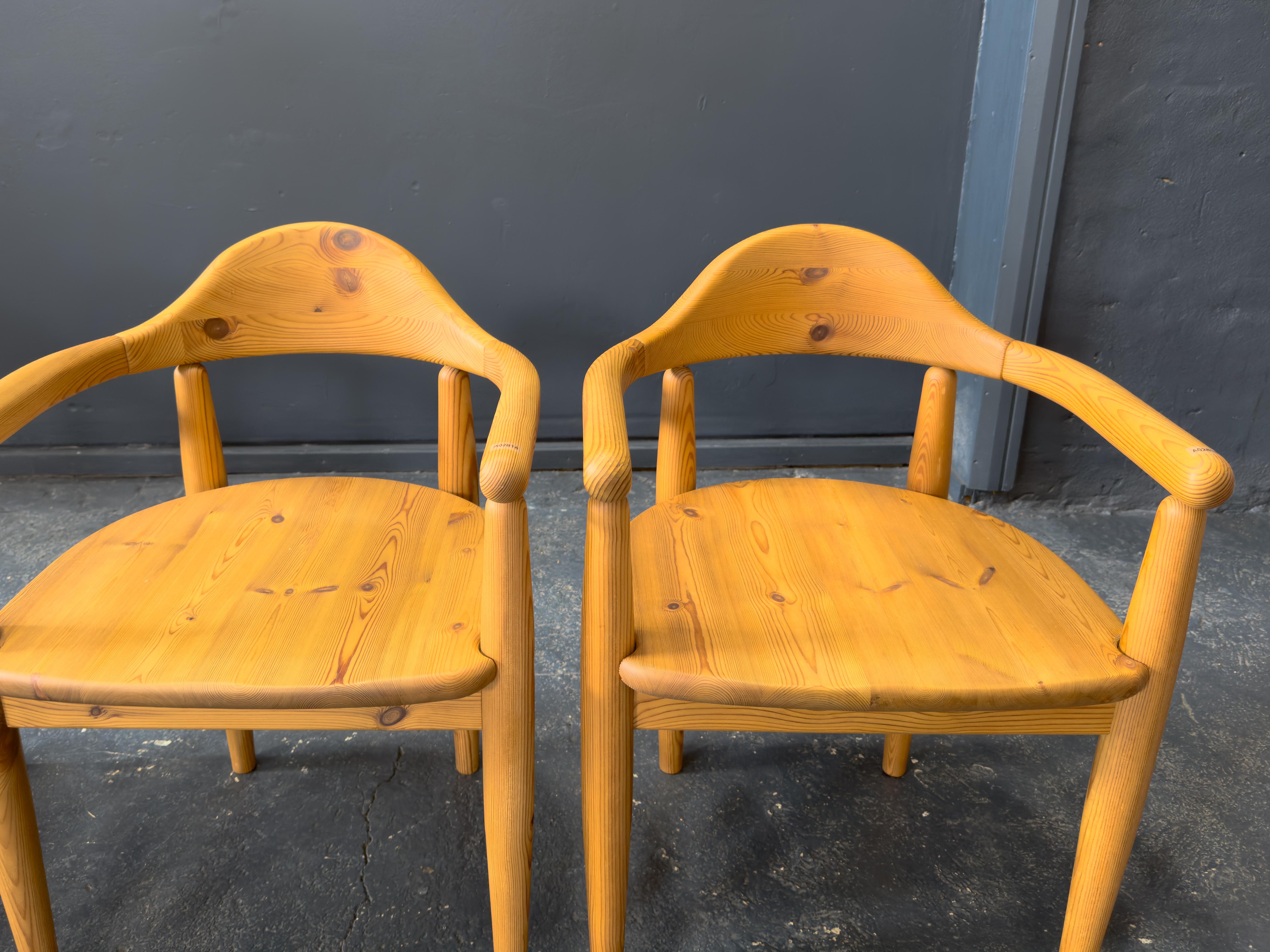 Ensemble de 4 chaises de salle à manger Rainer Daumiller en pin massif en vente 3