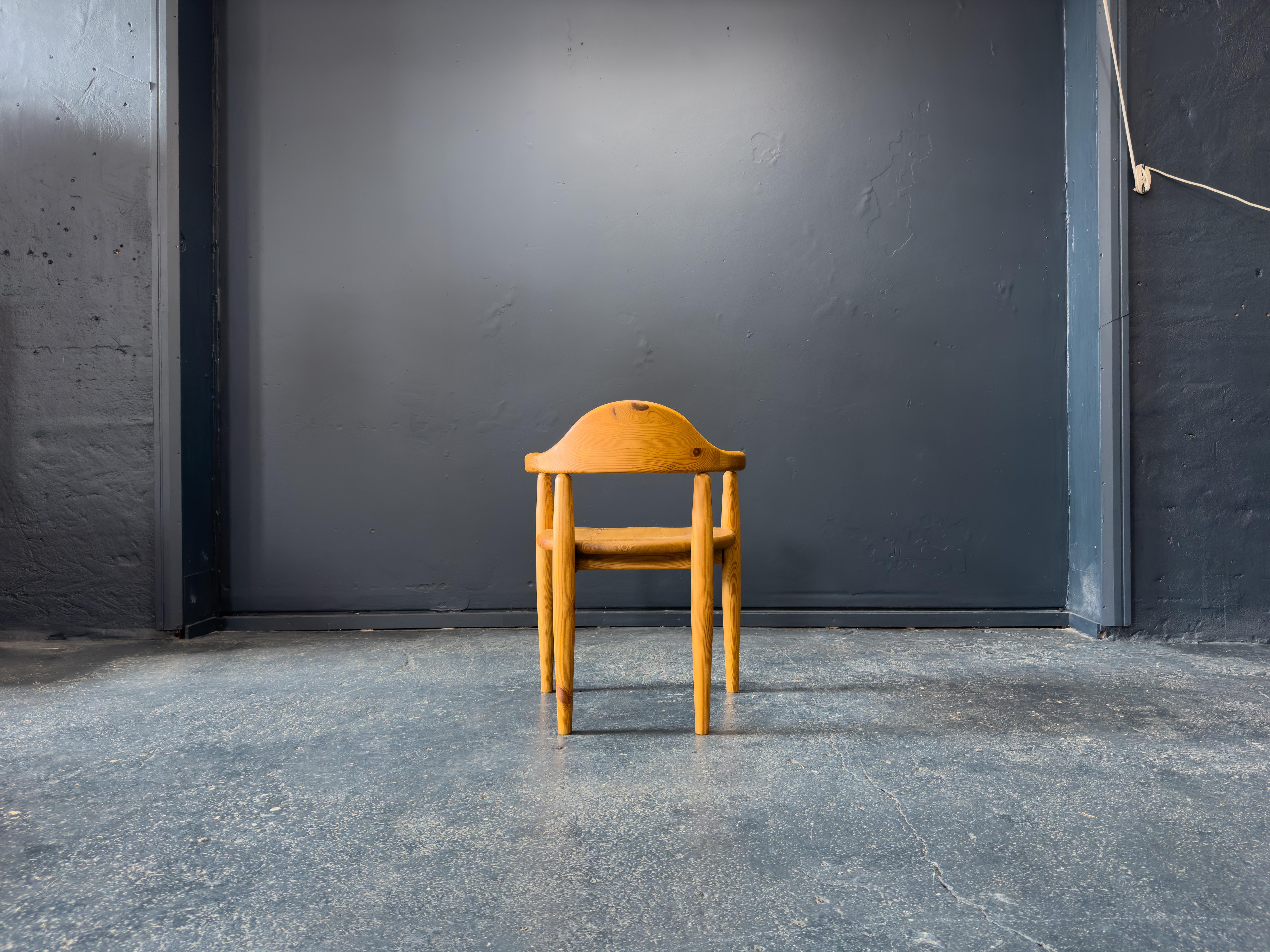 Fin du 20e siècle Ensemble de 4 chaises de salle à manger Rainer Daumiller en pin massif en vente