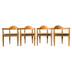 Set of 4 Rainer Daumiller Solid Pine Dining Chairs