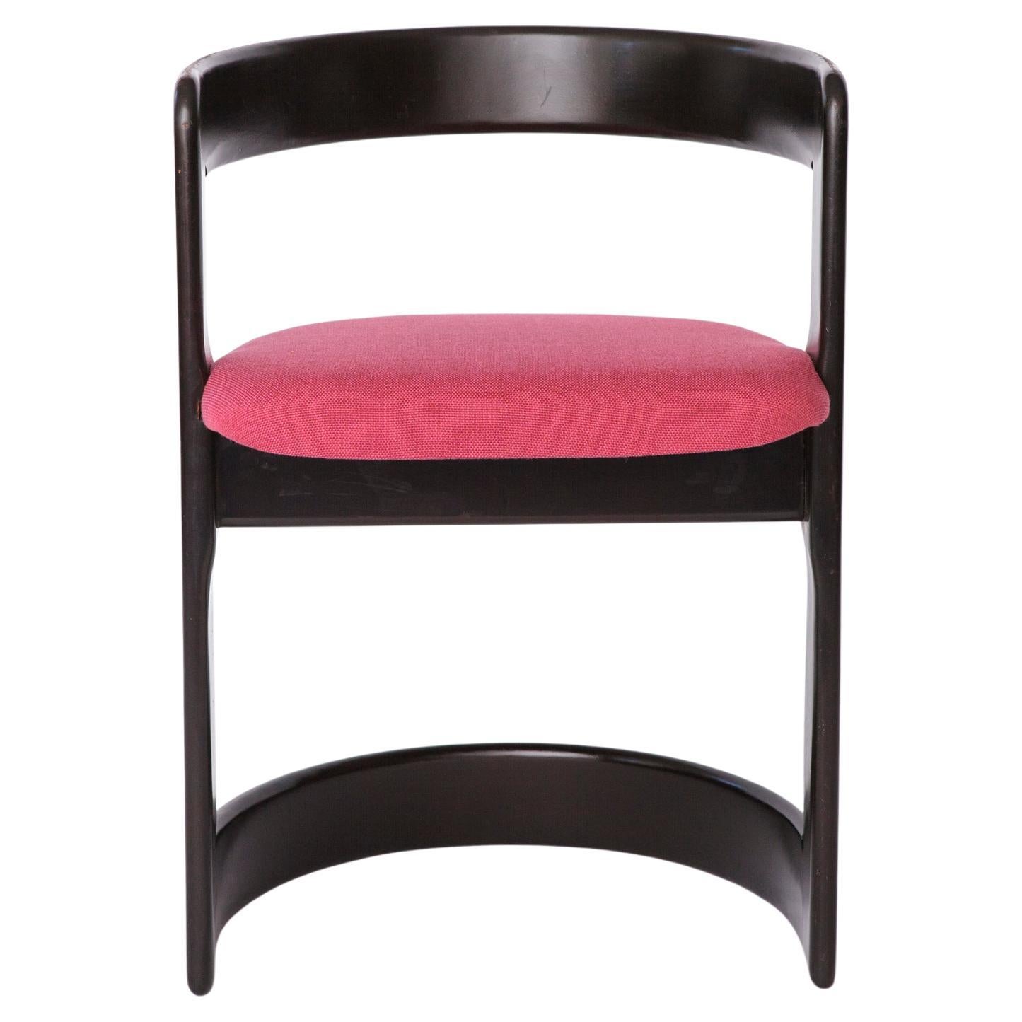 Set of 4 Rare 1950s Dining Chairs  German Vintage Mid-Century Modern Black-Pink For Sale
