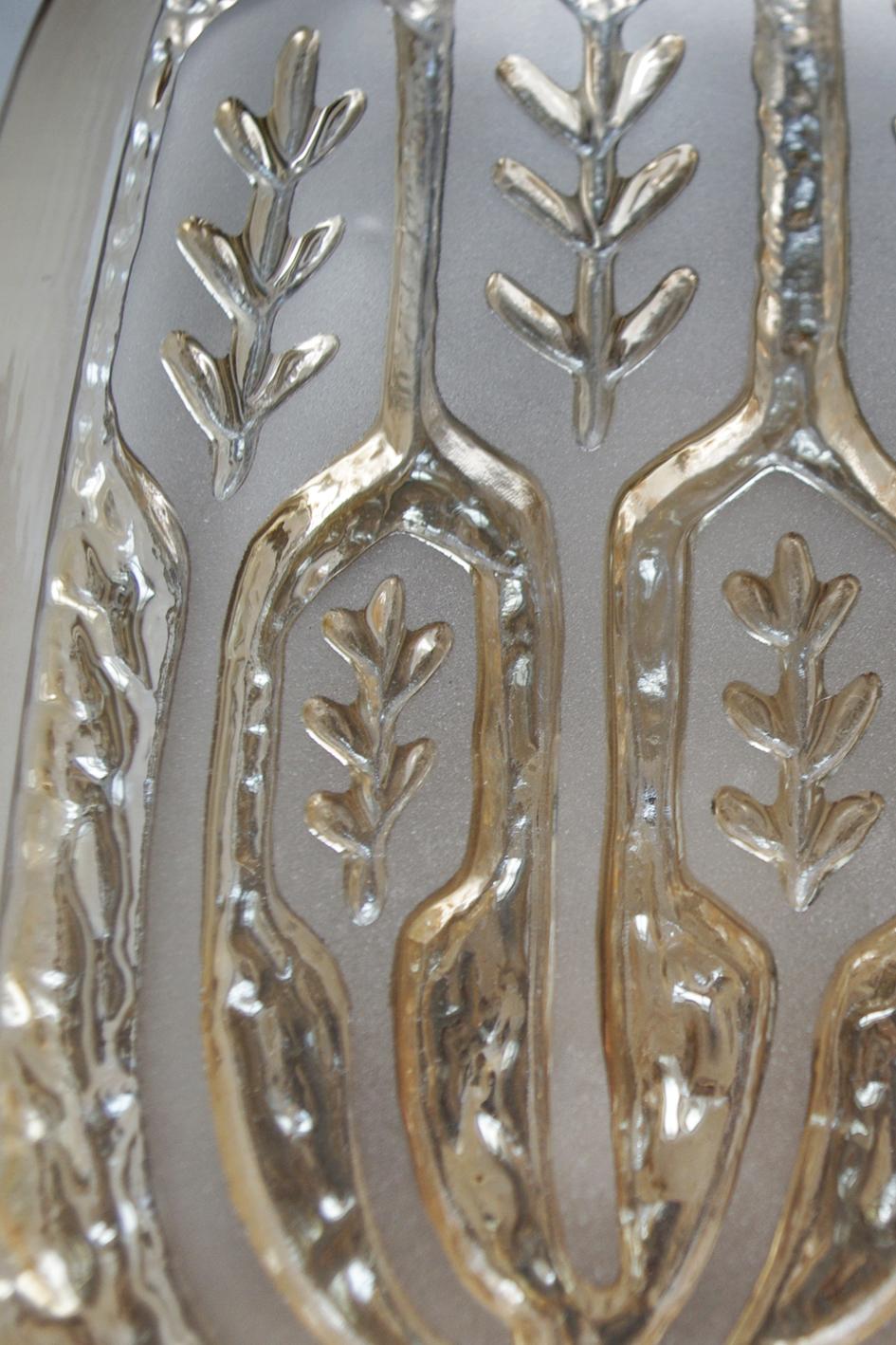 Set von 4 seltenen und dekorativen deutschen Vintage-Wandleuchtern aus Glas im Vintage-Stil (Moderne der Mitte des Jahrhunderts) im Angebot