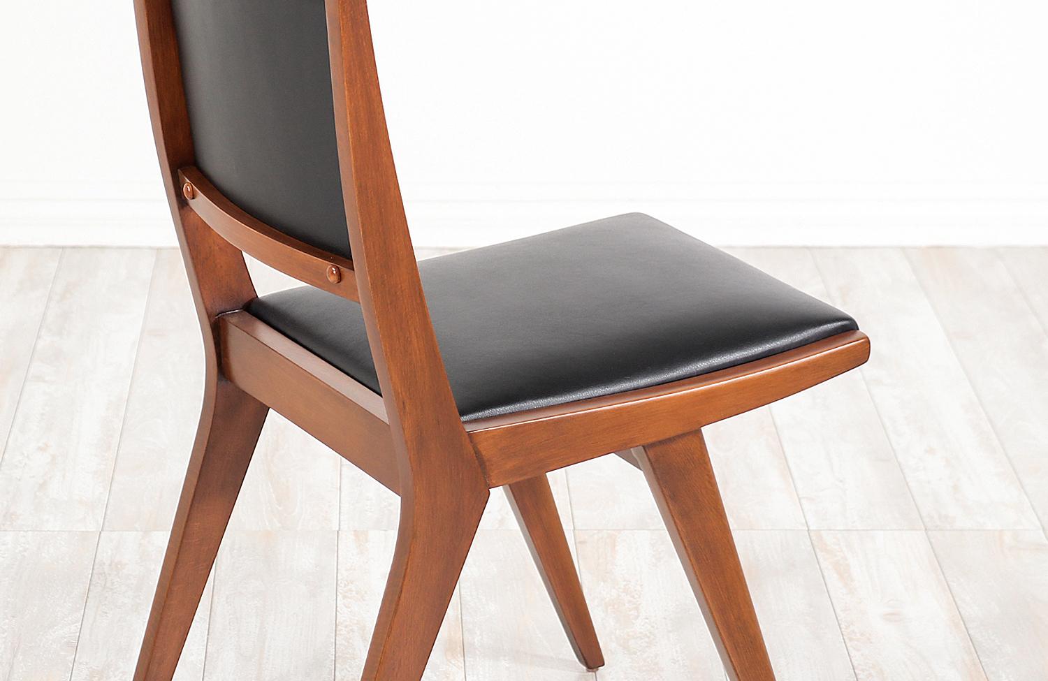 Foam Set of 4 Rare Dan Johnson Dining Chairs for Hayden Hall Furniture