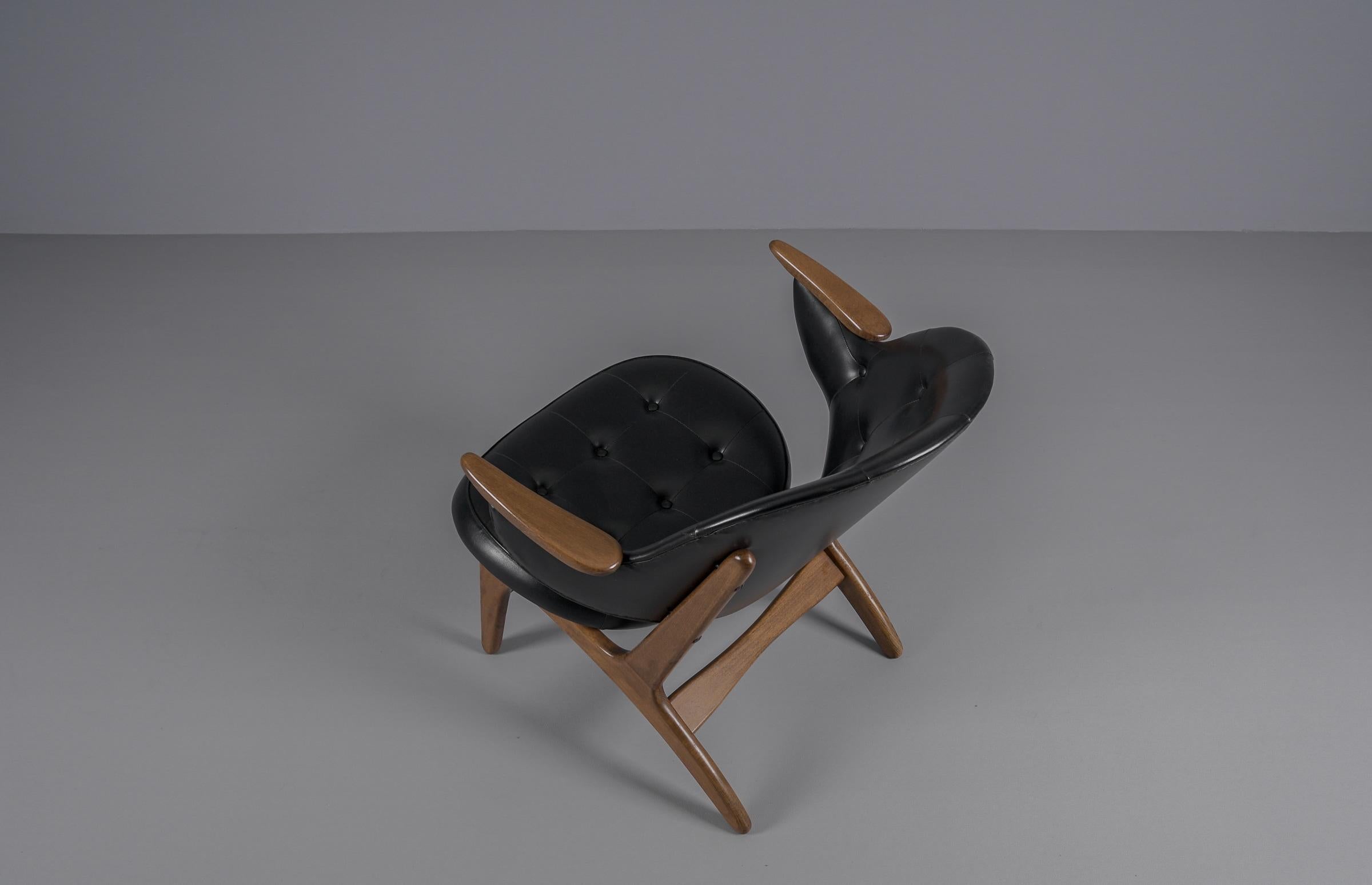 Satz von 4 seltenen dänischen Easy Chairs, Modell 33, entworfen von Carl Edward Matthes, 1950er Jahre im Angebot 4