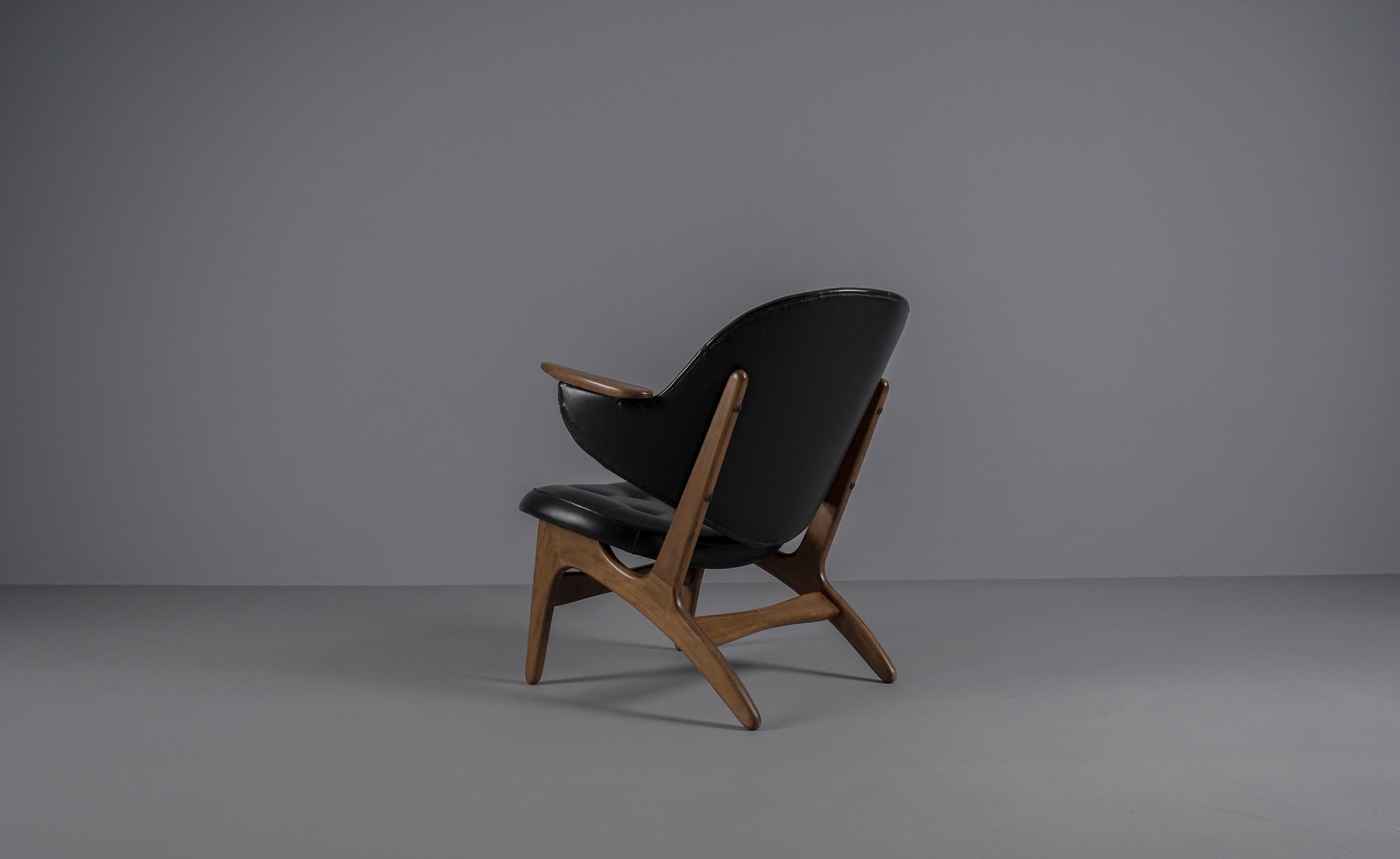 Satz von 4 seltenen dänischen Easy Chairs, Modell 33, entworfen von Carl Edward Matthes, 1950er Jahre im Angebot 5