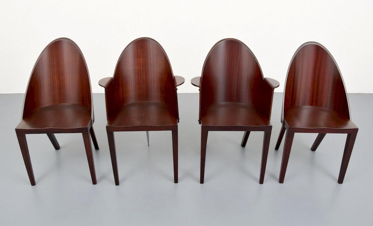 Poli Ensemble de 4 chaises rares de Philippe Starck provenant de l'hôtel Royalton Hotel, NYC en vente