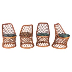 Set of 4 rattan chairs
