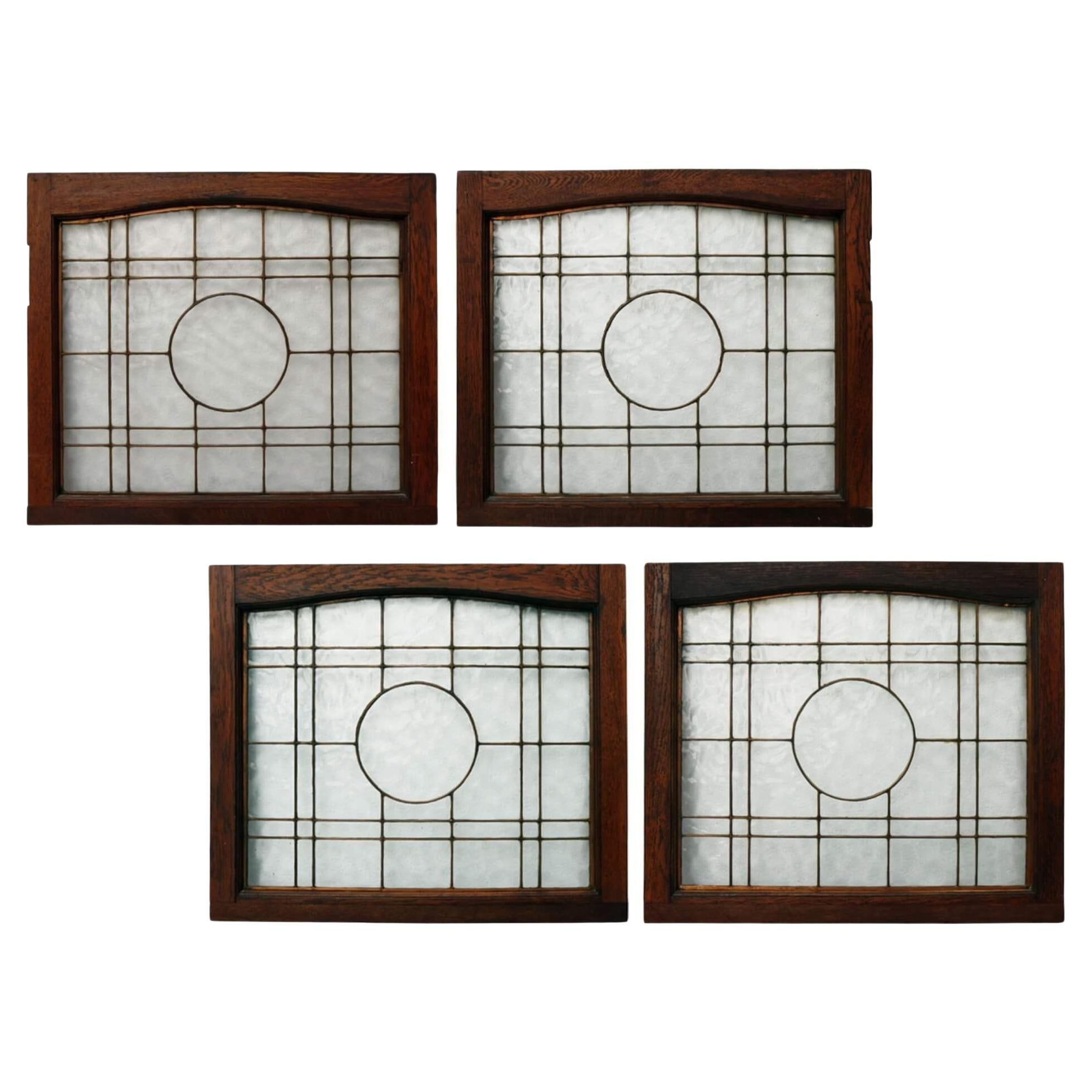 Set of 4 Reclaimed Copperlight Windows For Sale
