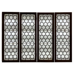 Set of 4 Reclaimed Oak Glazed Windows