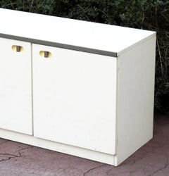 Set of 4 Rectangular Modules in White Lacquered Wood, circa 1970