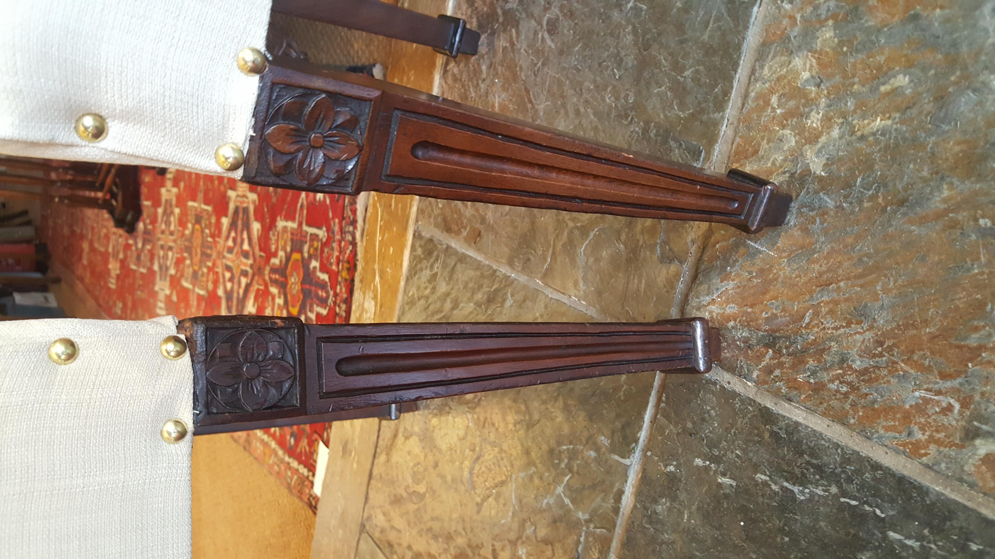 Set of 4 Regency Mahogany Chairs with Lyre Style Bac In Good Condition For Sale In Altrincham, GB