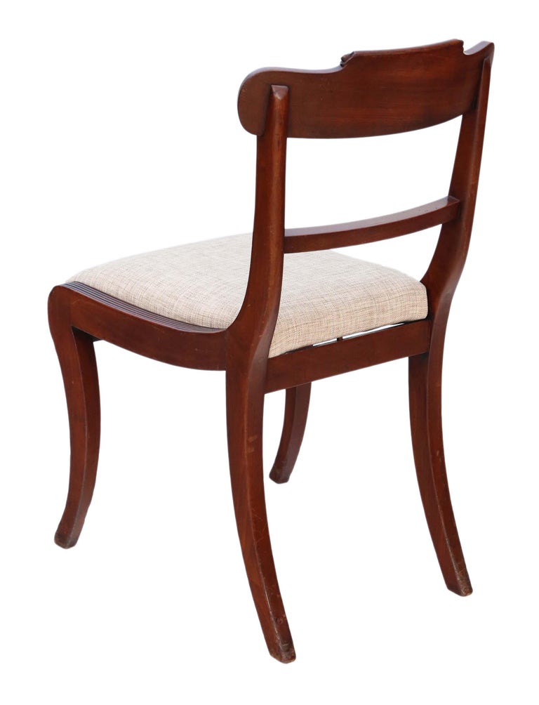 Set of 4 Regency Mahogany Dining Chairs For Sale at 1stdibs