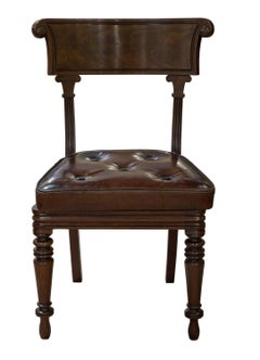 Set of 4 Regency Period Mahogany Library Chairs, circa 1820