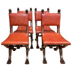 Set of 4 Renaissance Revival Carved Chairs