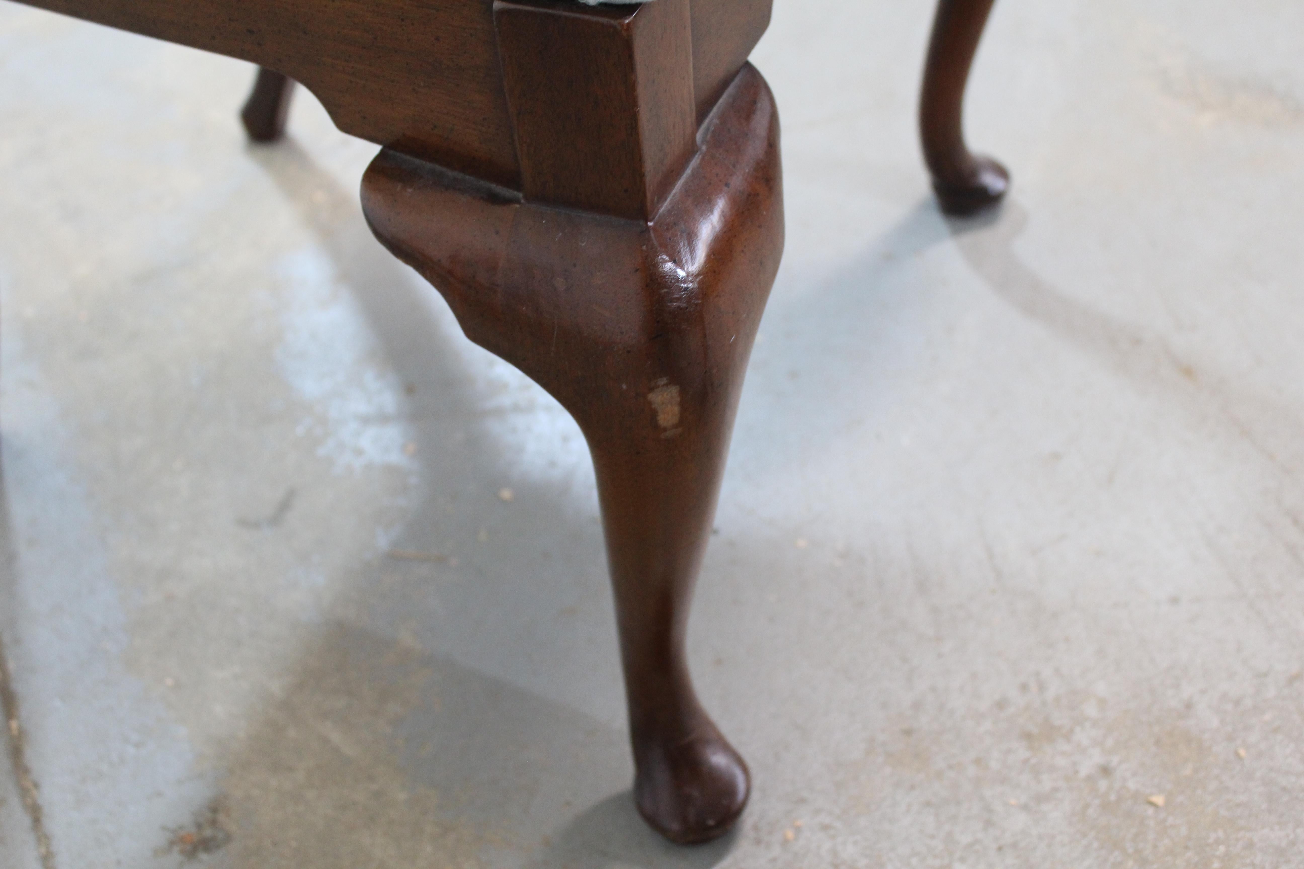 Set of 4 Reproduction Queen Anne Solid Mahogany Dining Side Chairs 6