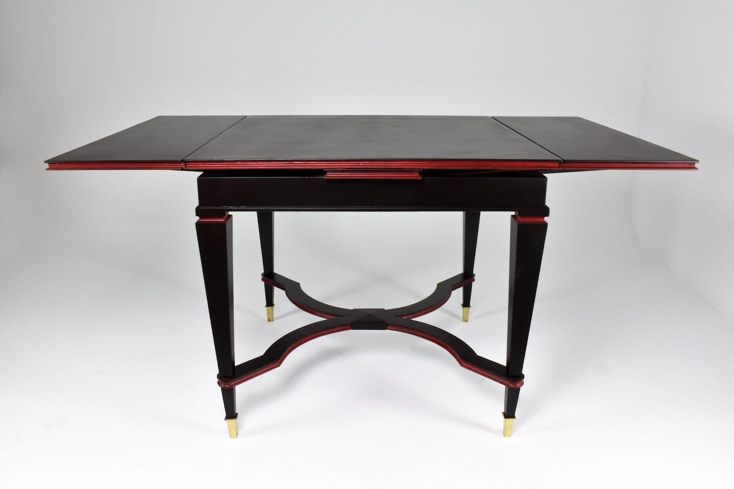 Juego de 4 Sillones de Comedor Italianos Restaurados con Mesa de Juego, Años 60 en venta 9