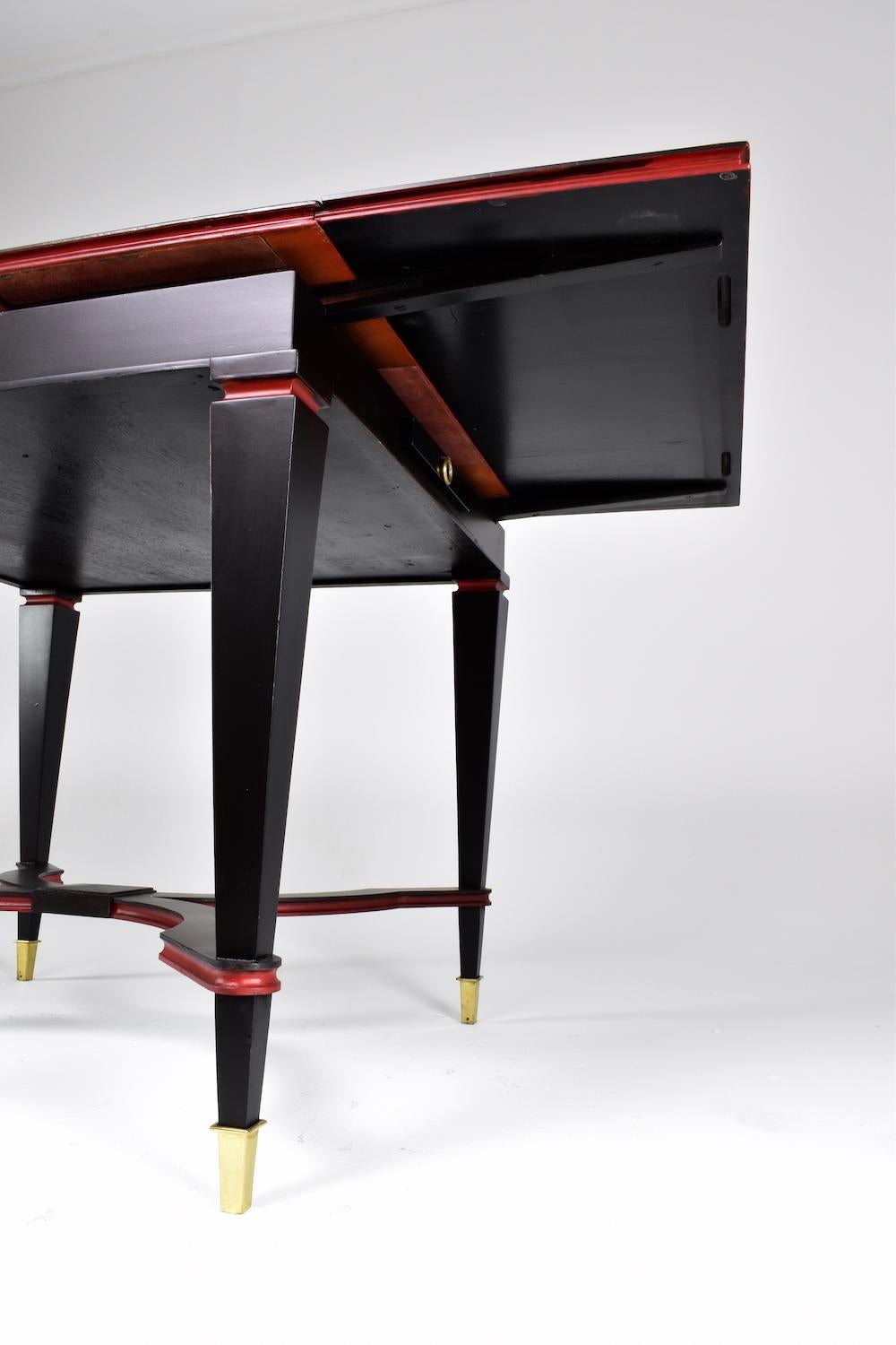 Juego de 4 Sillones de Comedor Italianos Restaurados con Mesa de Juego, Años 60 en venta 12
