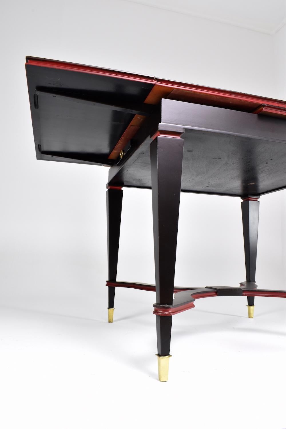 Juego de 4 Sillones de Comedor Italianos Restaurados con Mesa de Juego, Años 60 en venta 13