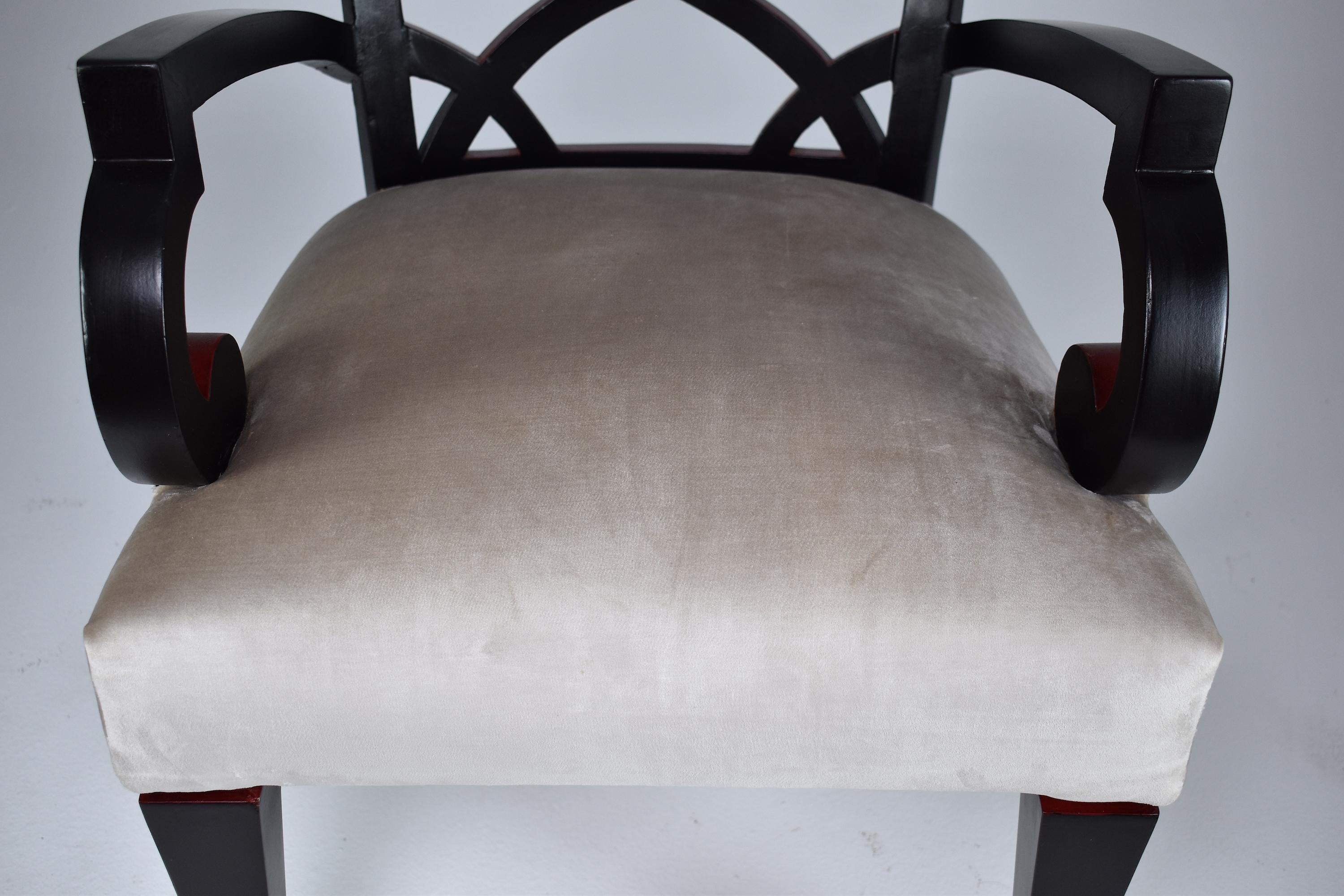 Juego de 4 Sillones de Comedor Italianos Restaurados con Mesa de Juego, Años 60 en venta 3