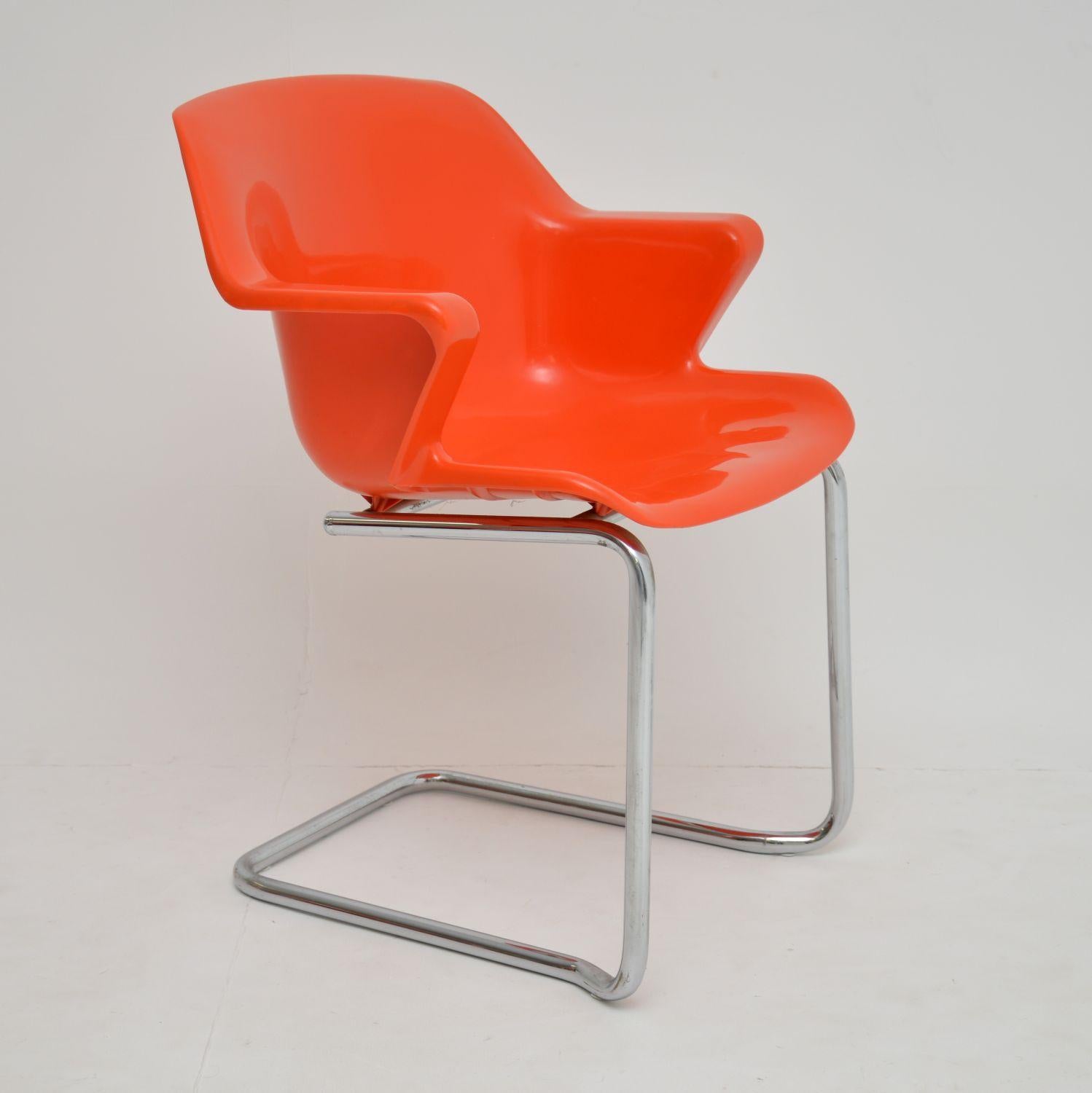 Mid-20th Century Set of 4 Retro Steelux Dining Chairs by Robert Heritage