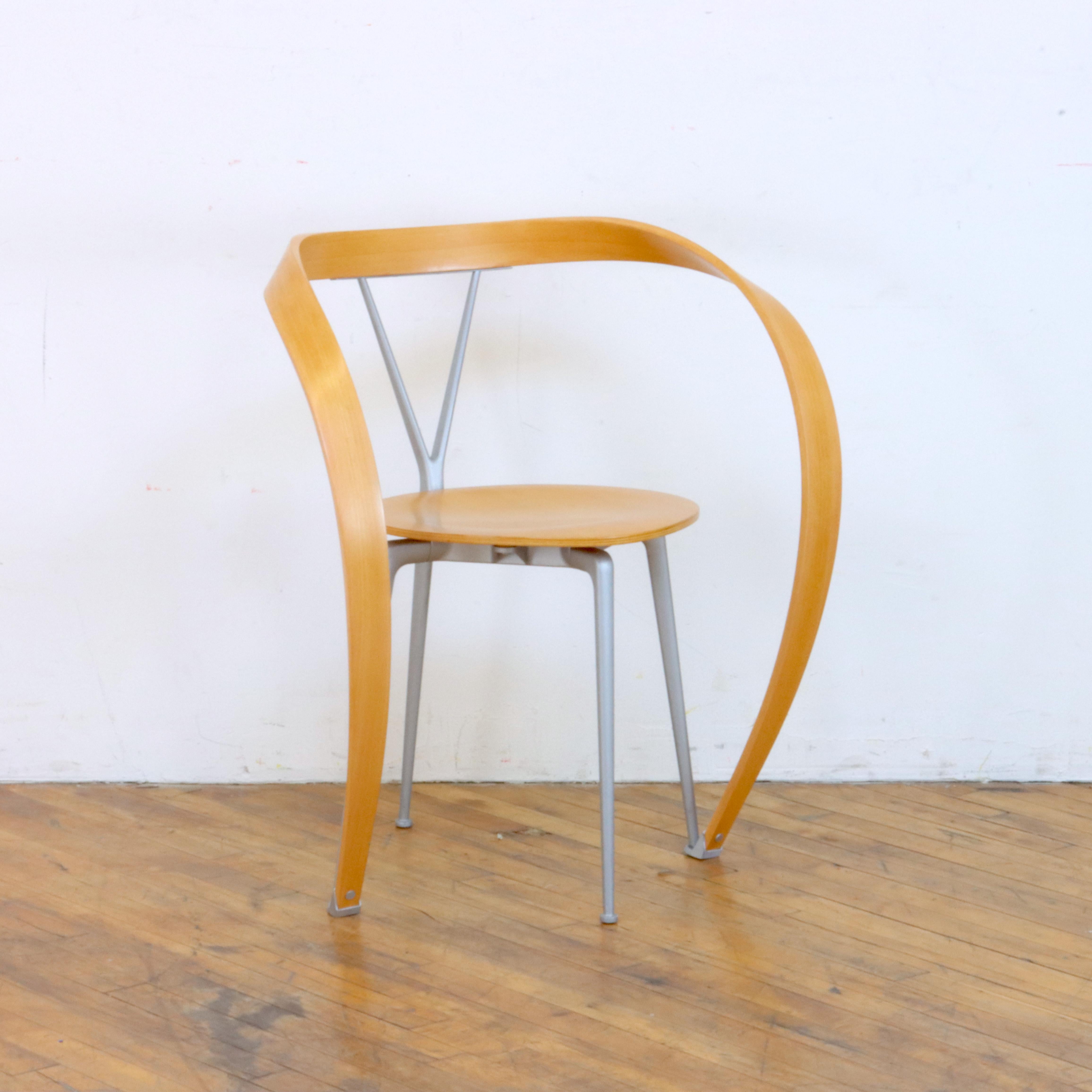 Postmoderne Ensemble de 4 chaises Revers d'Andrea Branzi pour Cassina en vente