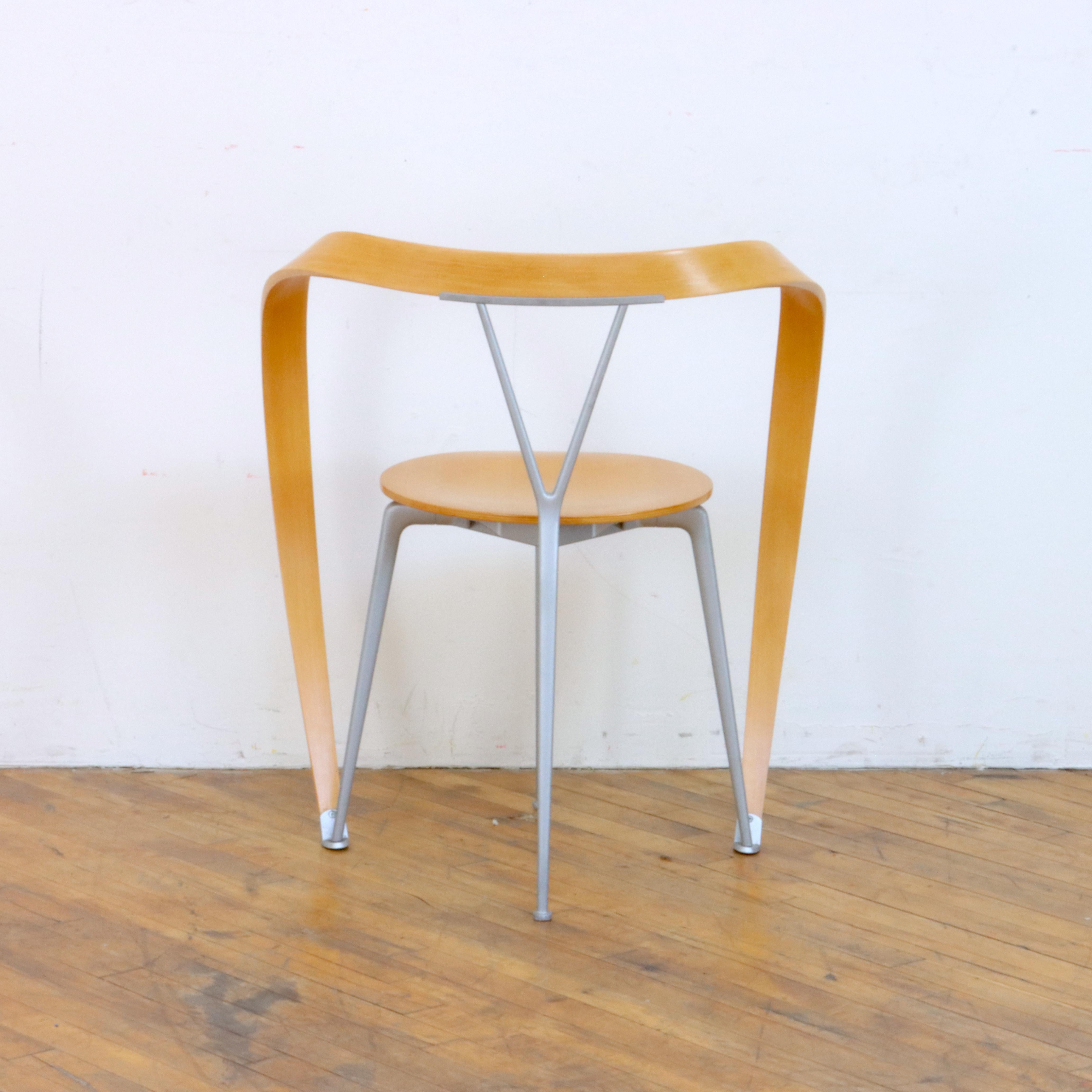 Fin du 20e siècle Ensemble de 4 chaises Revers d'Andrea Branzi pour Cassina en vente