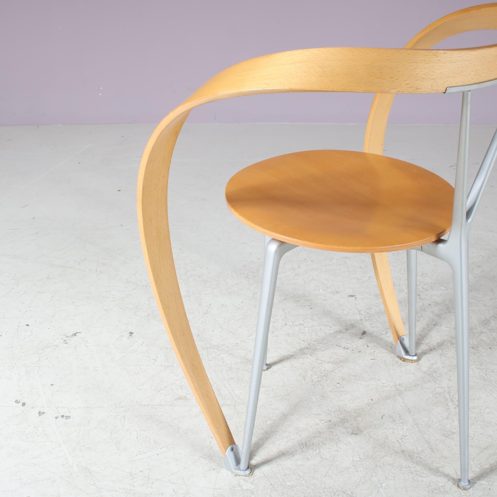 Set of 4 “Revers” Chairs by Andrea Branzi for Cassina, Italy 1990 For Sale 4