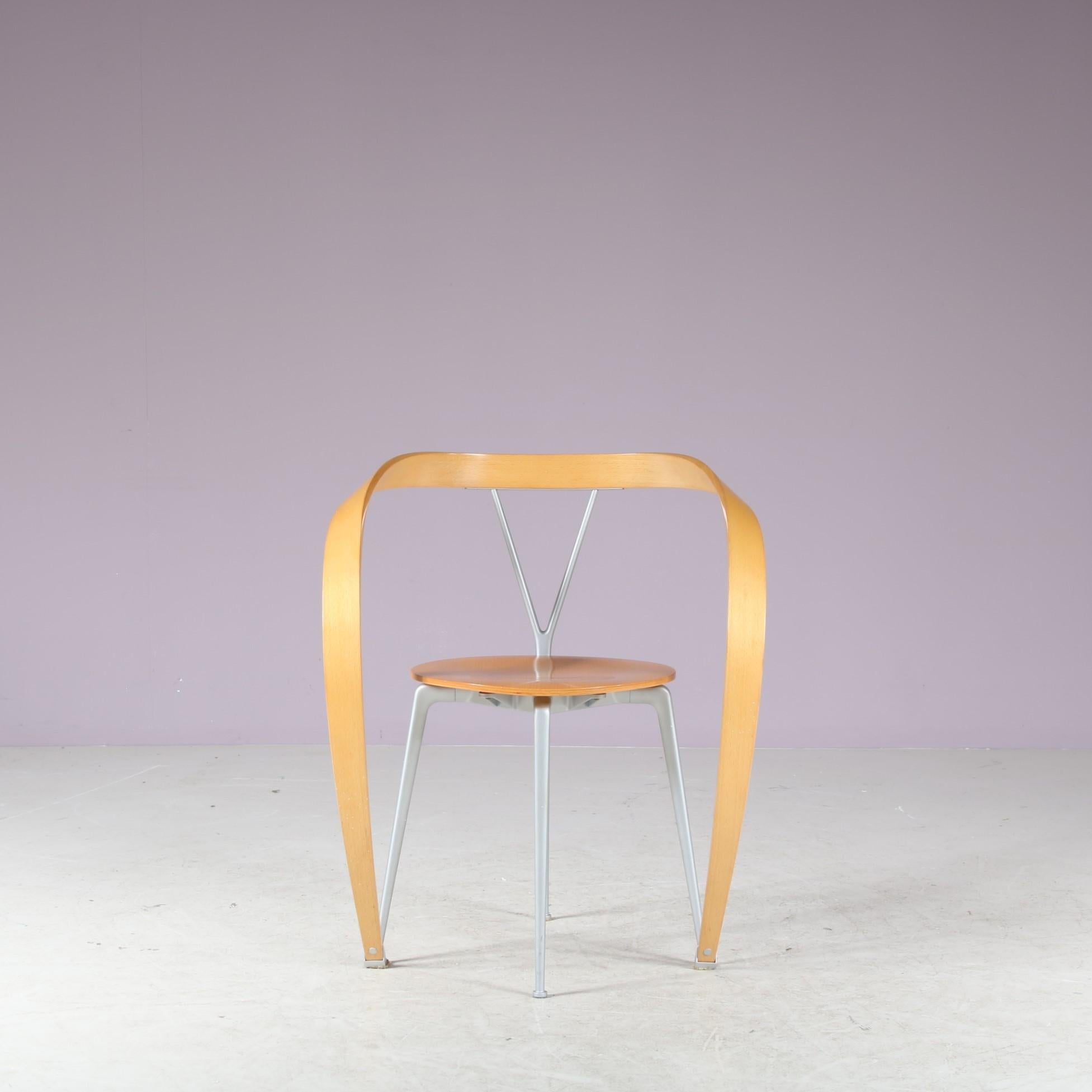 Set of 4 “Revers” Chairs by Andrea Branzi for Cassina, Italy 1990 In Good Condition For Sale In Amsterdam, NL