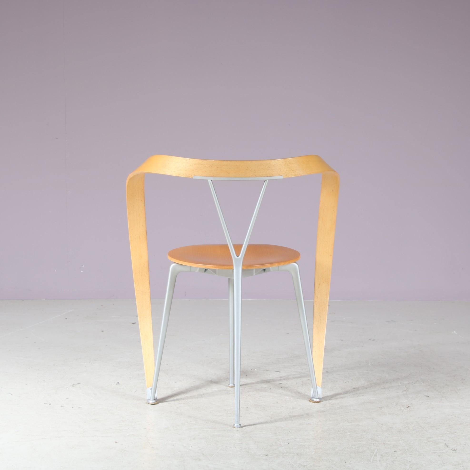 Set of 4 “Revers” Chairs by Andrea Branzi for Cassina, Italy 1990 For Sale 2