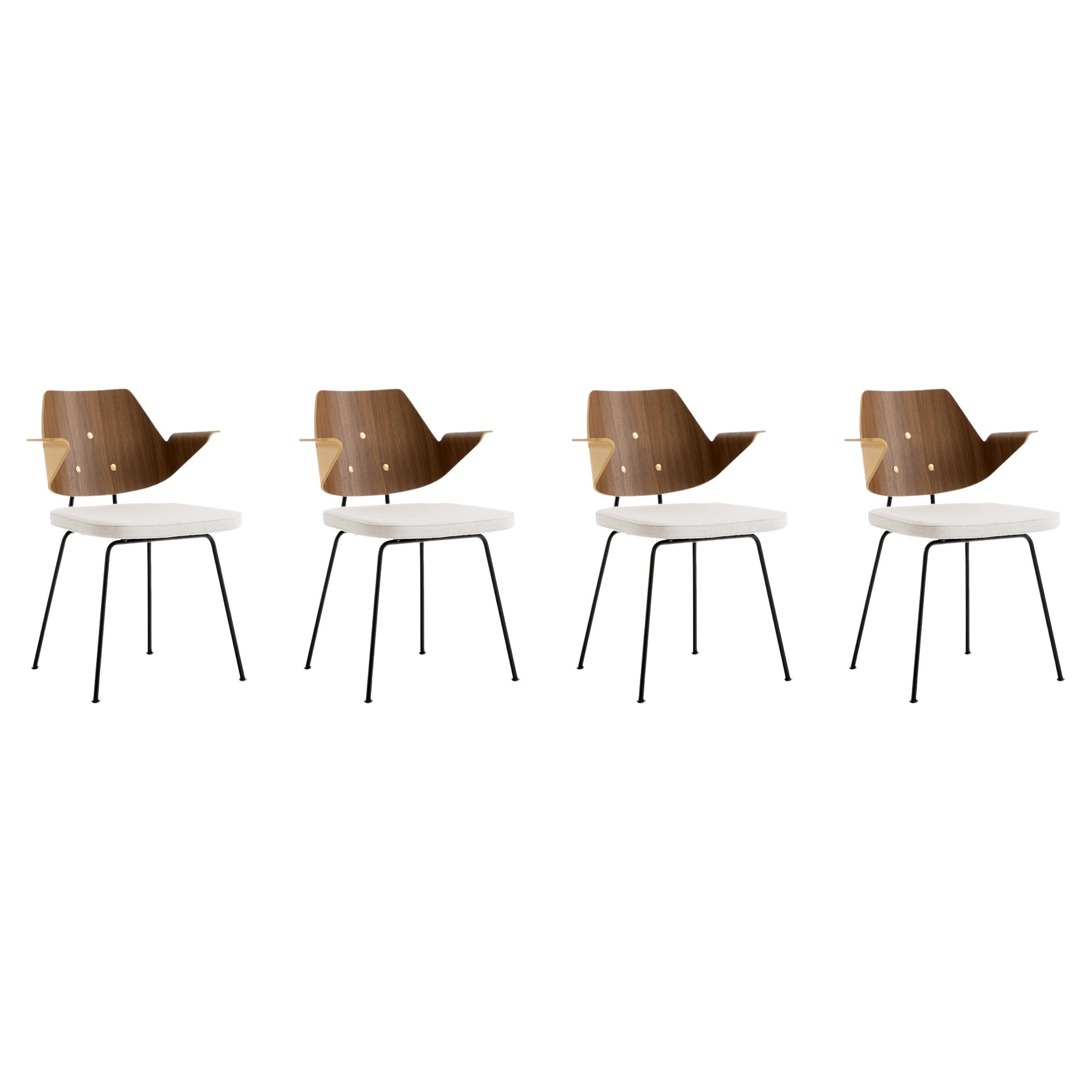 Set di 4 poltrone RFH - Noce e Beeche - Hallingdal 103 - Robin Day per &Tradition