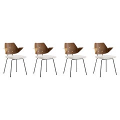 Set of 4 RFH Armchairs-Walnut & Beech/ Hallingdal 103-Robin Day for &Tradition