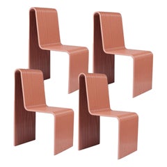 Set of 4, Ribbon Chairs, Pink by Laun