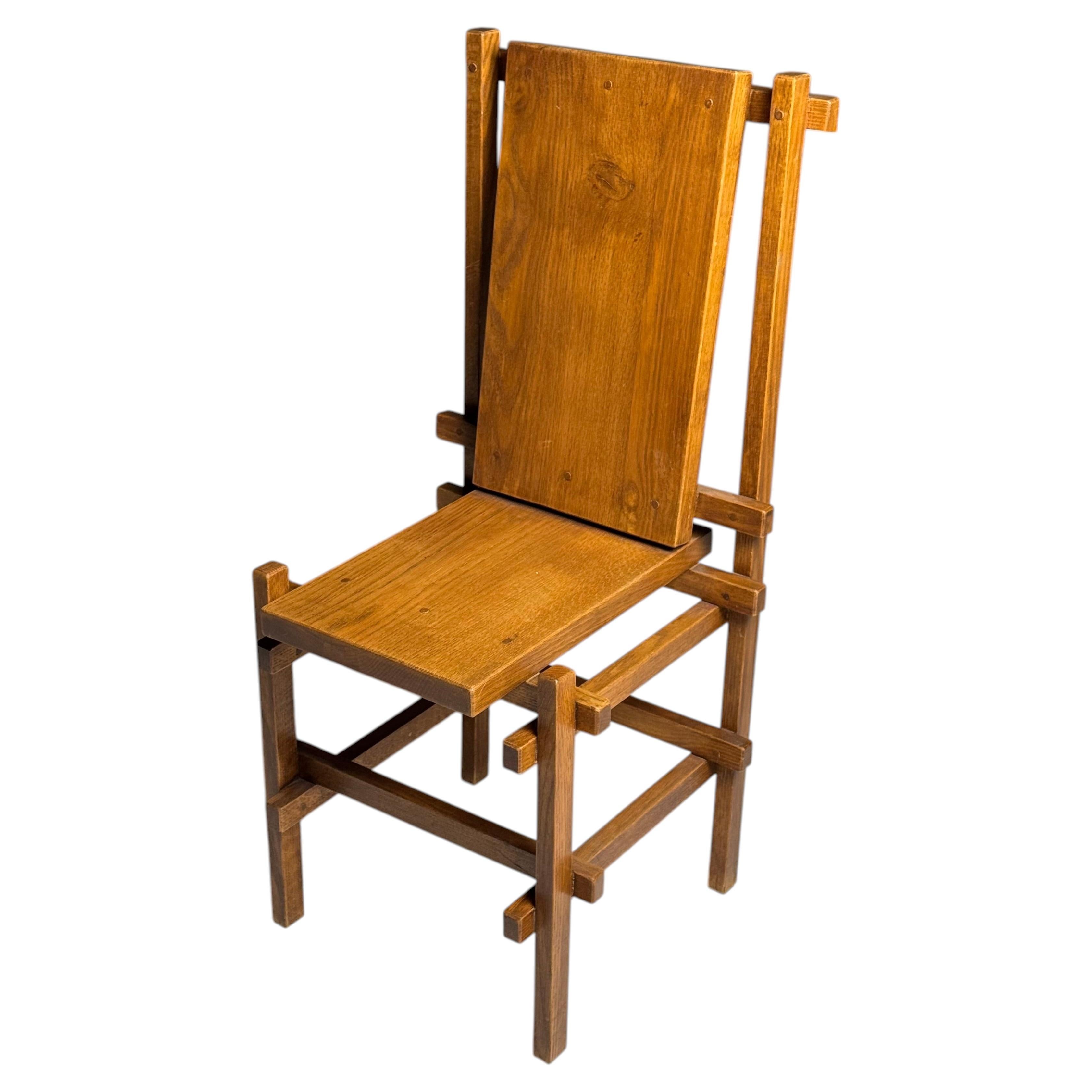 Set of 4 Rietveld-style 1970s dining chairs For Sale