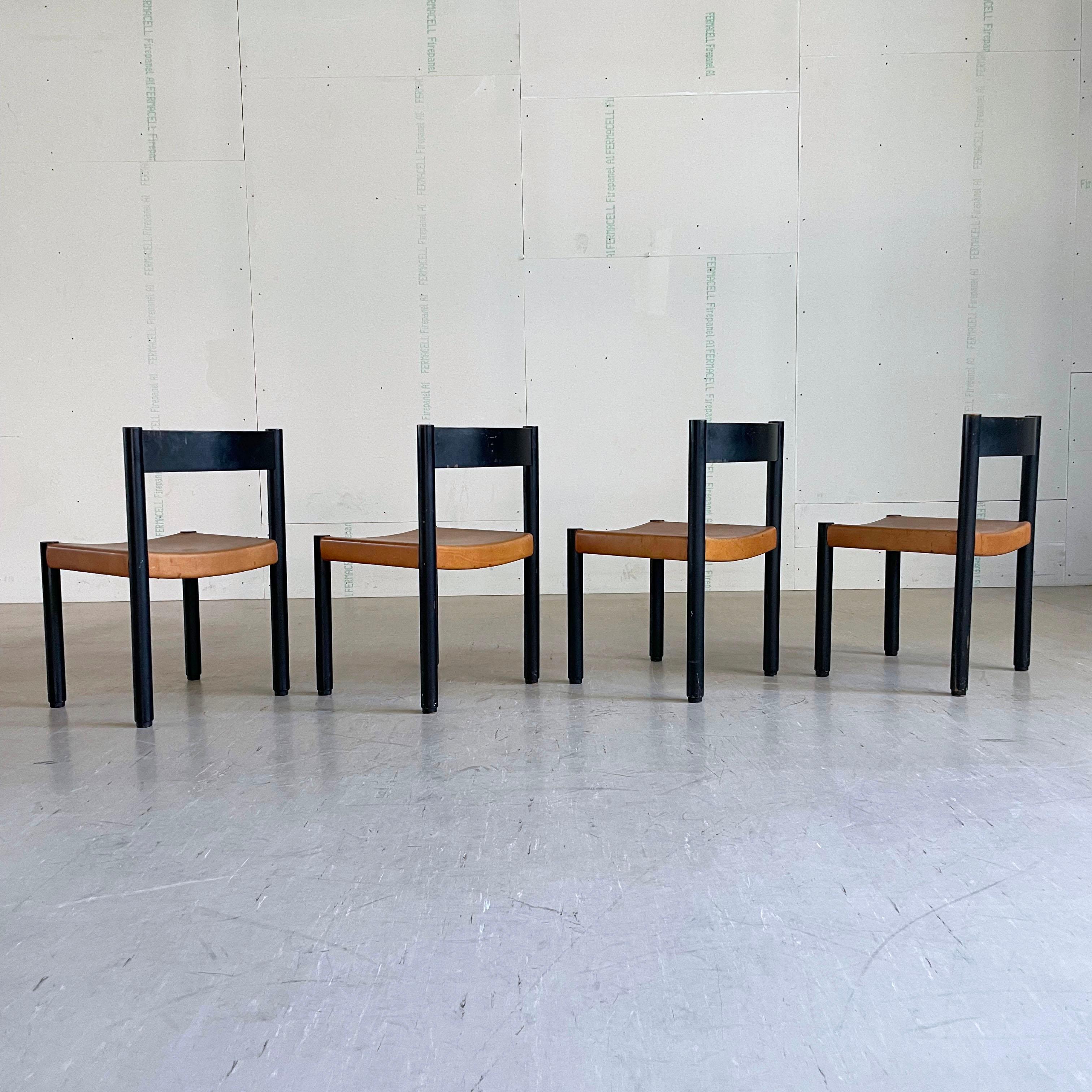 Set of 4 Robert Haussmann dining chairs for Dietiker AG, Switzerland For Sale 3