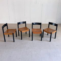 Set of 4 Robert Haussmann dining chairs for Dietiker AG, Switzerland