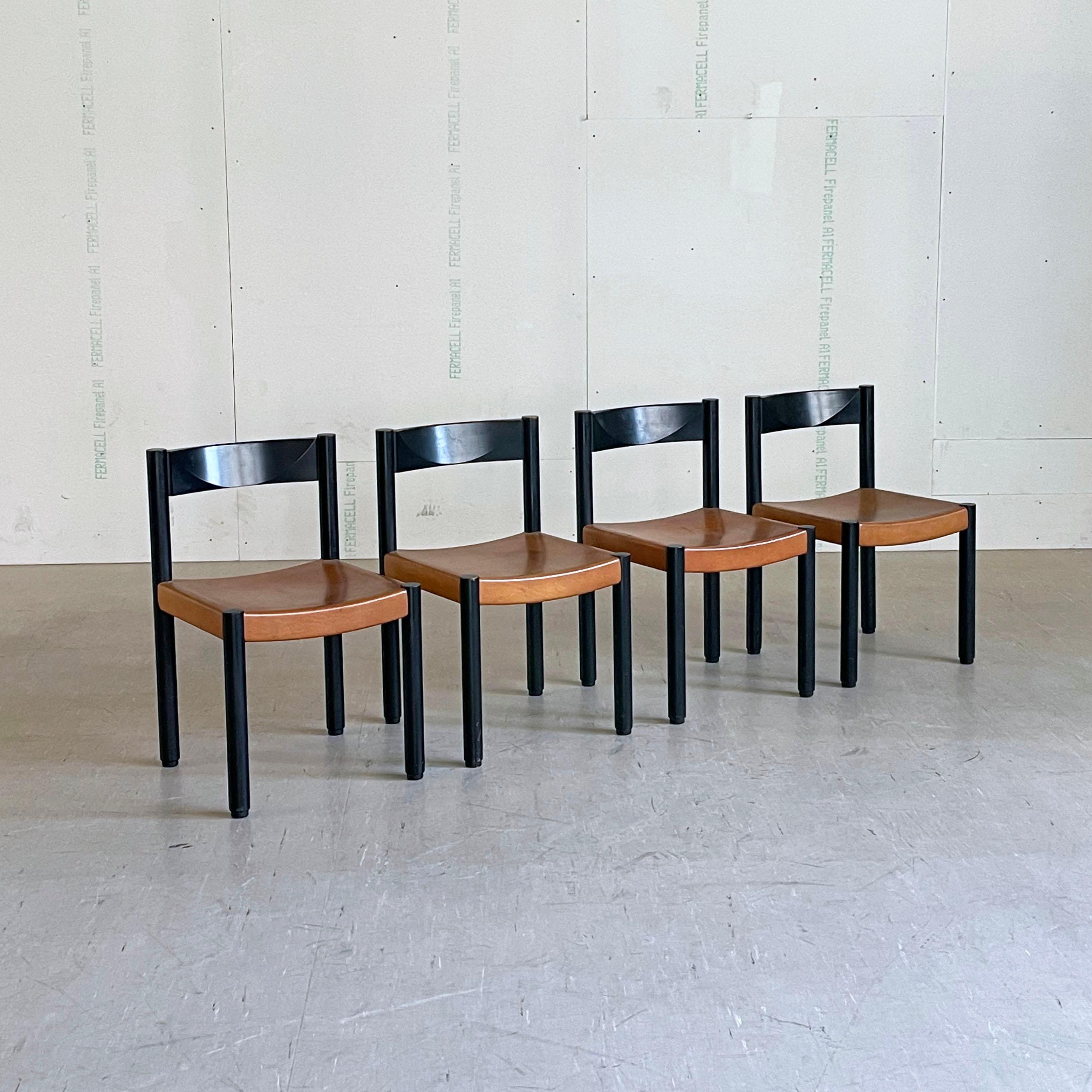 Set of 4 Robert Haussmann dining chairs for Dietiker AG, Switzerland For Sale 1