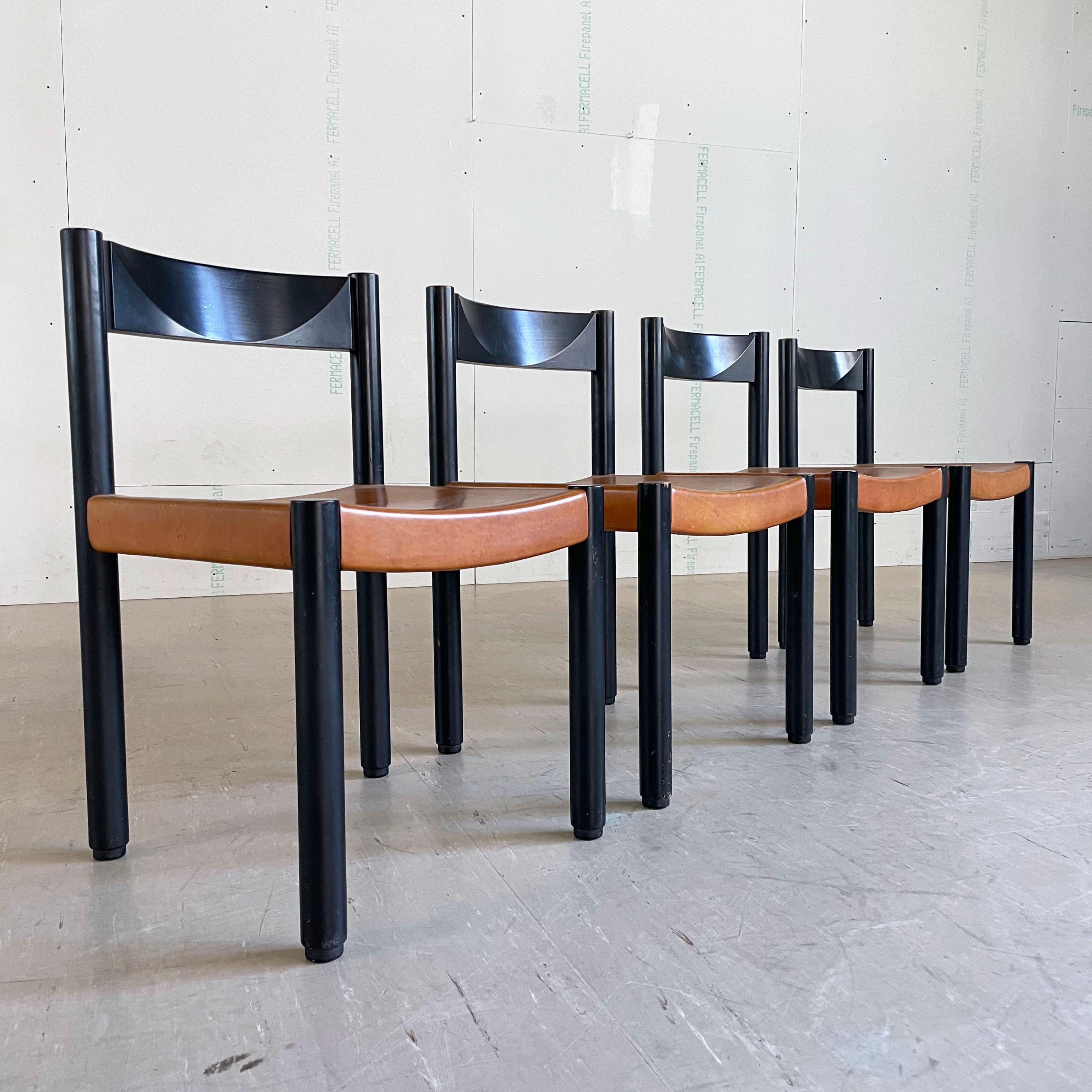 Set of 4 Robert Haussmann dining chairs for Dietiker AG, Switzerland For Sale 2