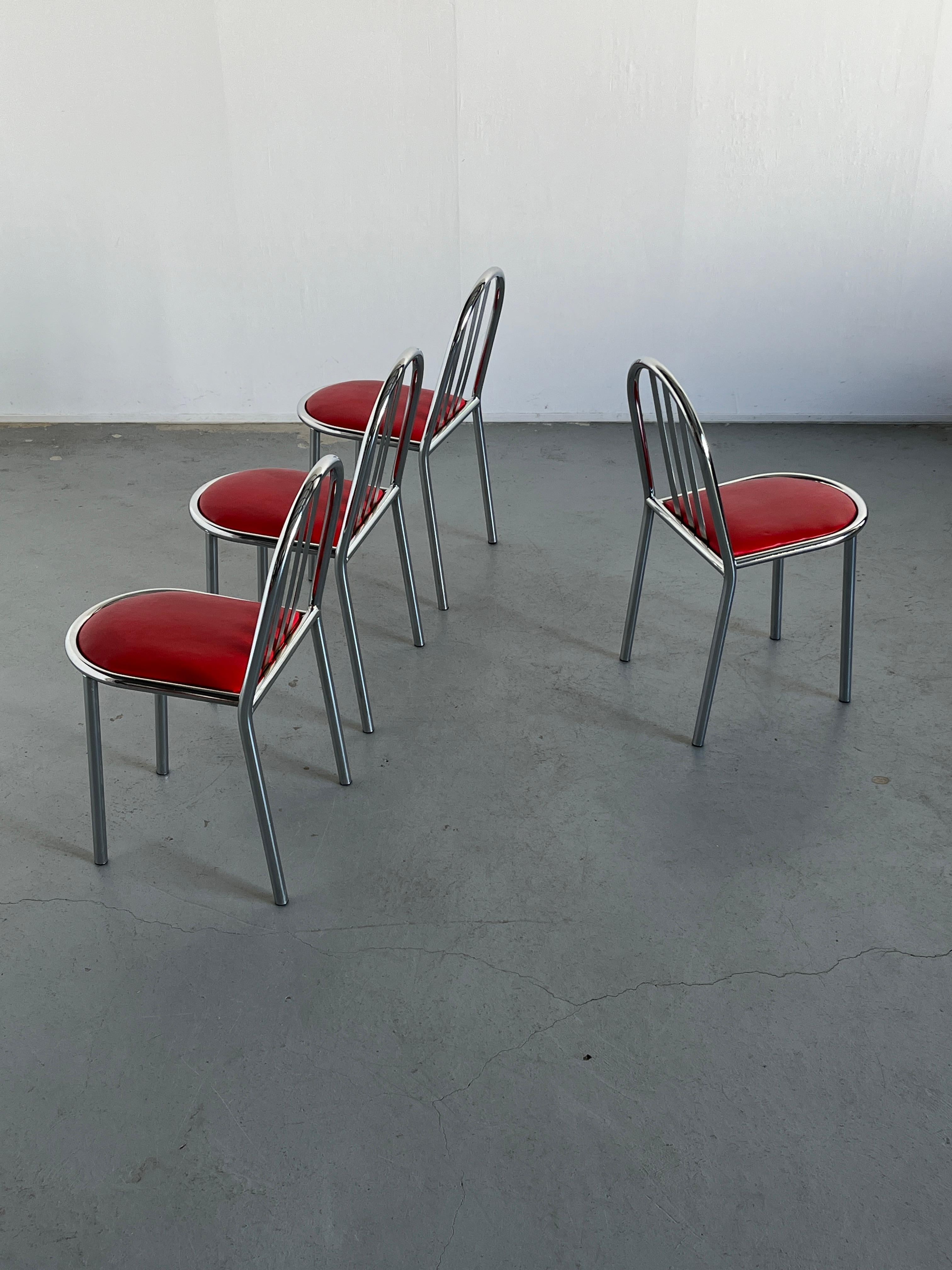 italien Ensemble de 4 chaises empilables modèle n° 222 de Robert Mallet-Stevens, Pallucco Italia en vente