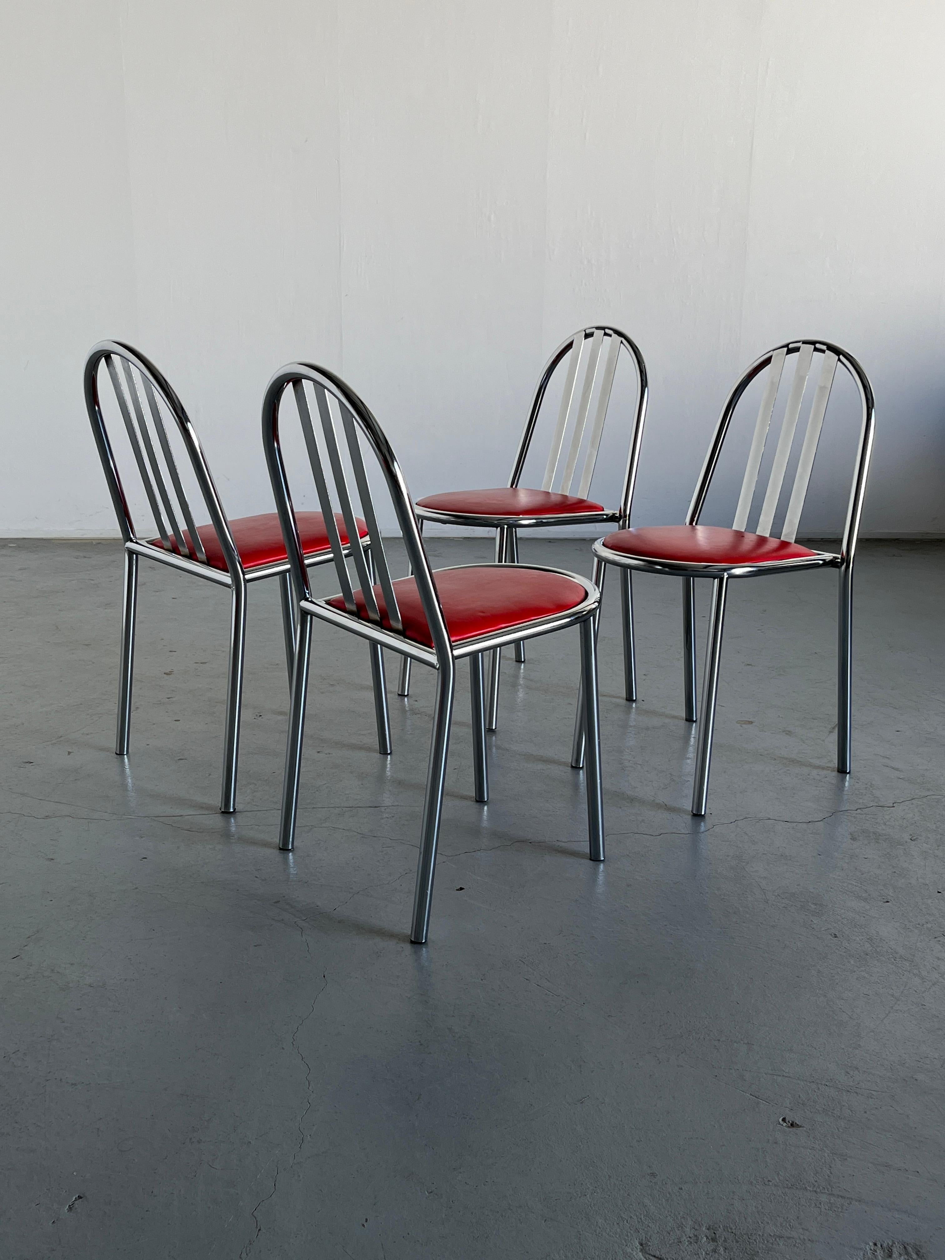 Ensemble de 4 chaises empilables modèle n° 222 de Robert Mallet-Stevens, Pallucco Italia Bon état - En vente à Zagreb, HR