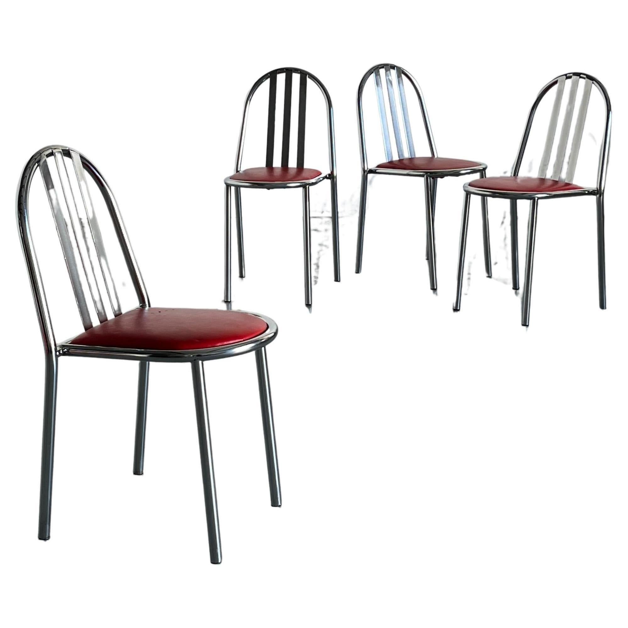 Set of 4 Robert Mallet-Stevens Model No. 222 Stackable Chairs, Pallucco Italia