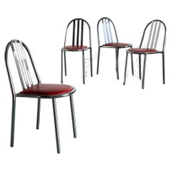 Antique Set of 4 Robert Mallet-Stevens Model No. 222 Stackable Chairs, Pallucco Italia