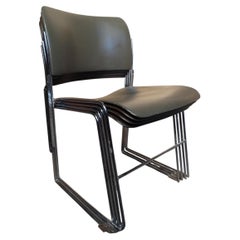 Ensemble de 4 chaises en métal Rodney Kinsman for Beffeplast - Industrial Modern Design