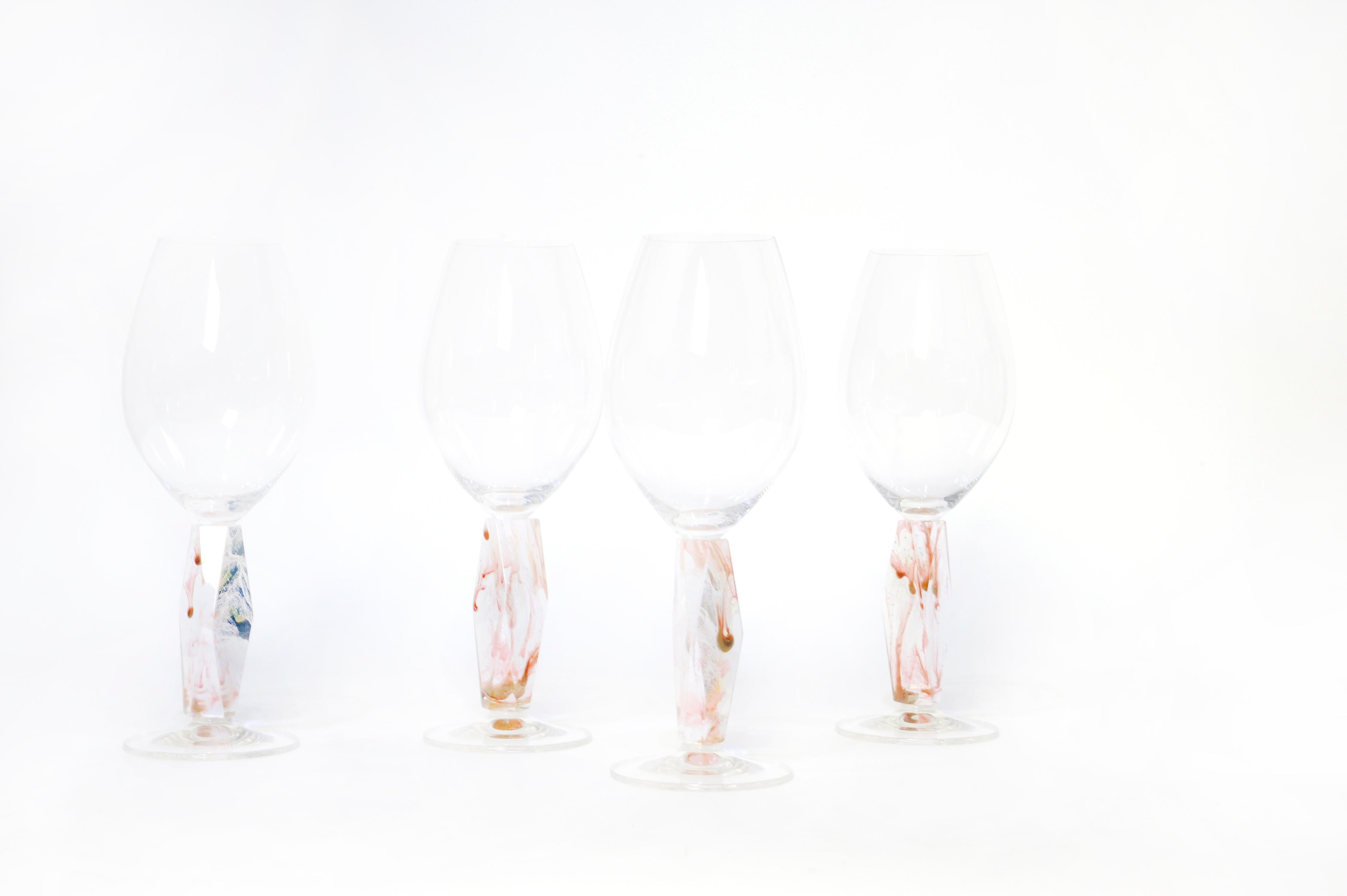 Set de 4 Copas de Vino Rokin de Orfeo Quagliata Moderno en venta